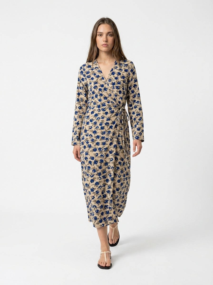 Mondo e Colori - Robe en soie à imprimé giroflée