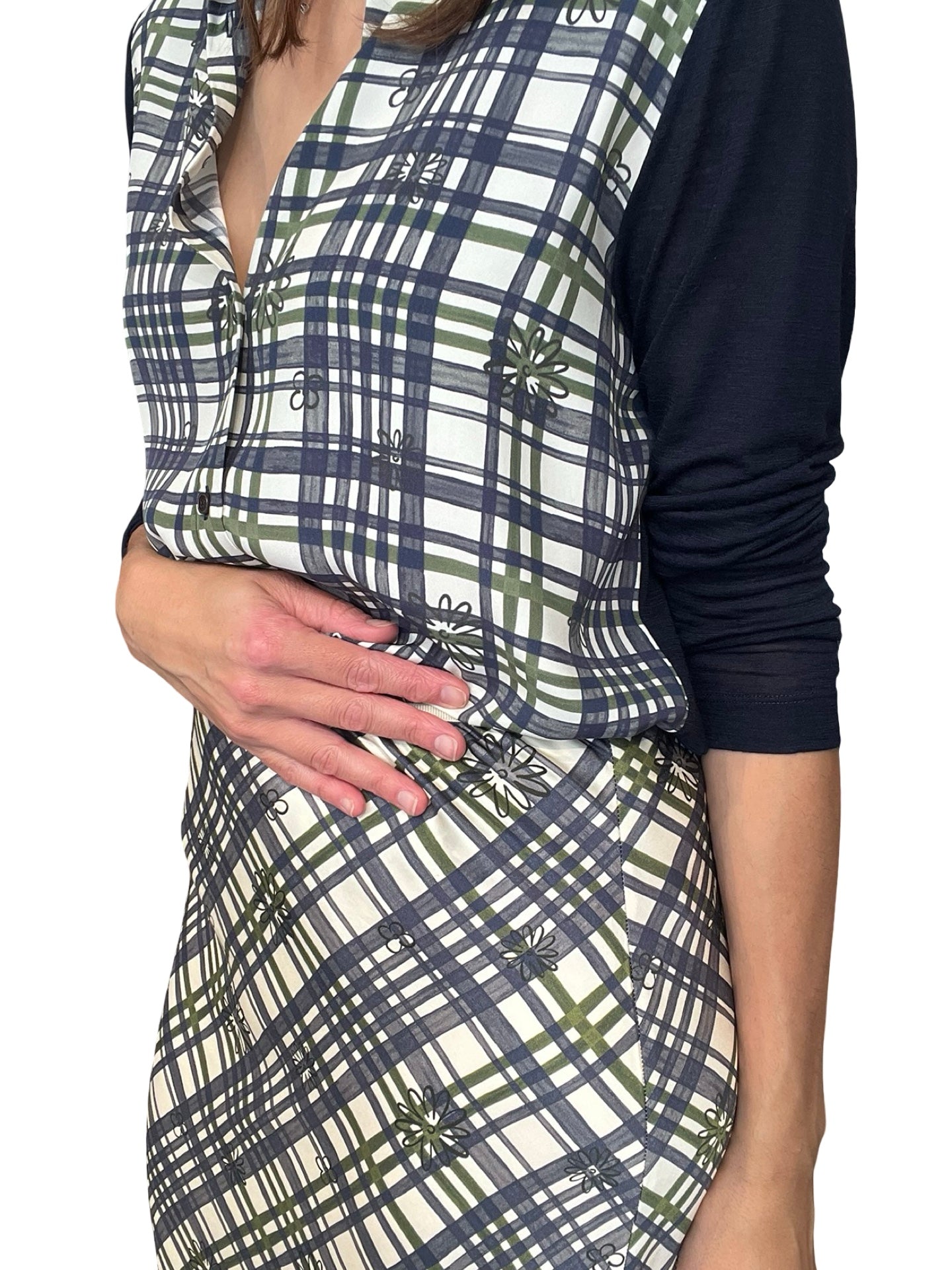 Camisa Whyci Milano Cuadros Flores