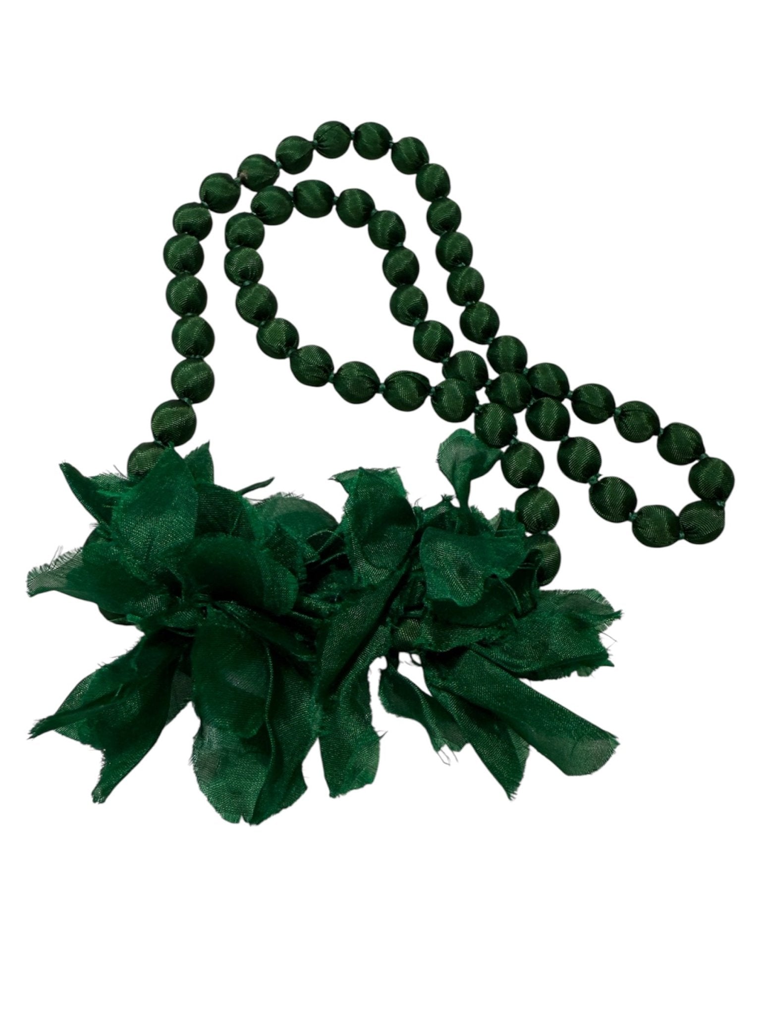 Necklace Il Baco Da Seta Silk Balls Doan Green Flower Bottle
