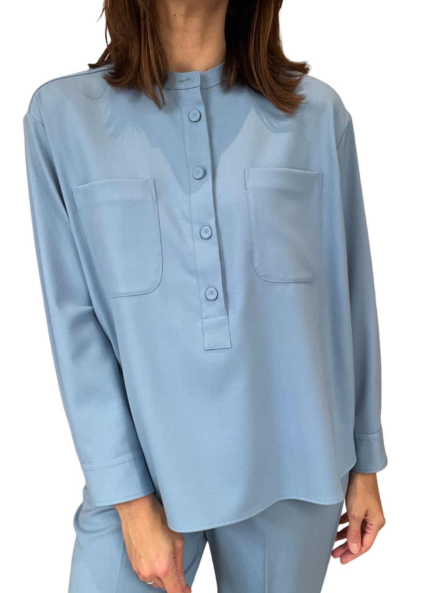 Chemisier à col coréen Rosso35