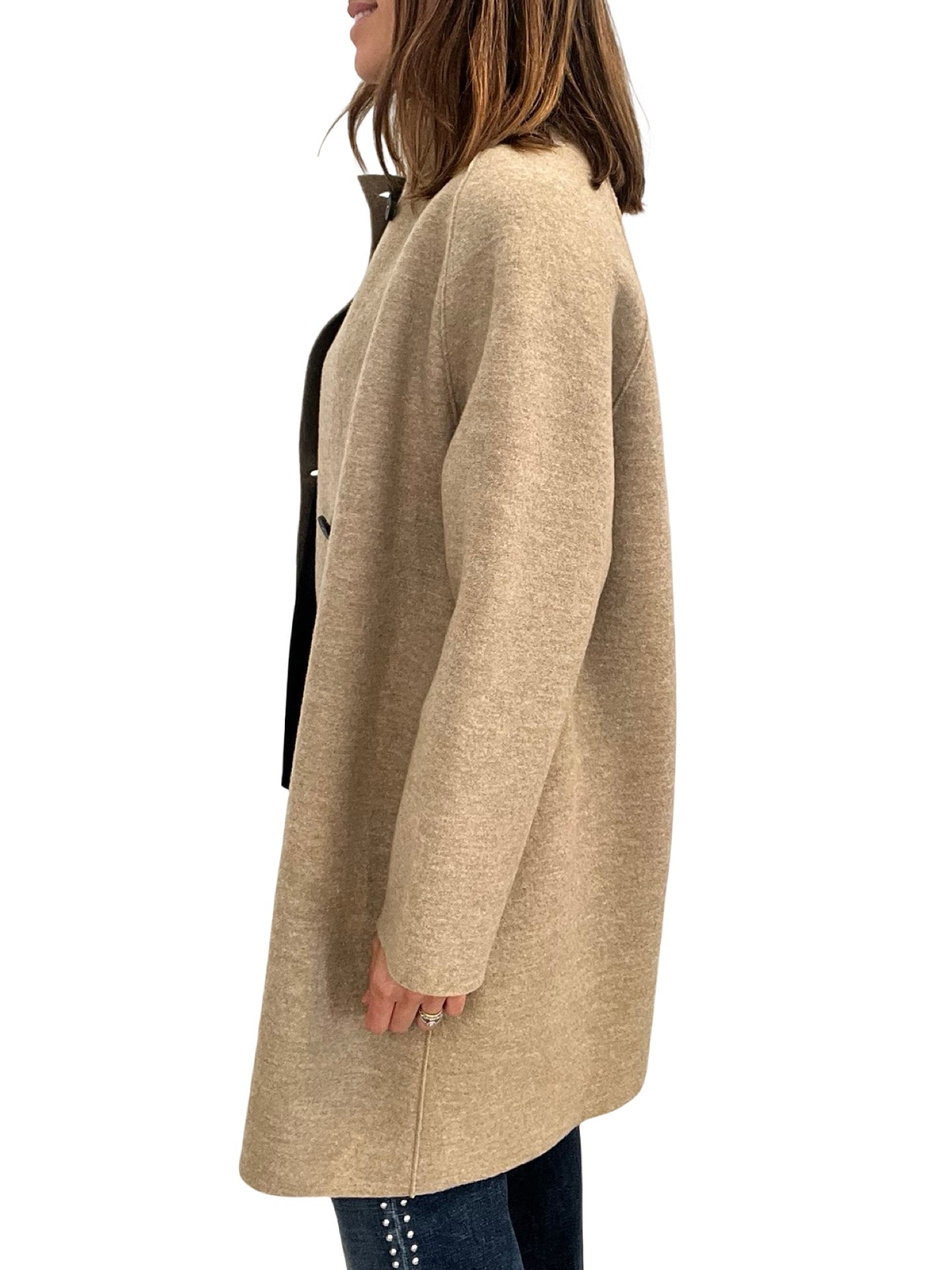 Cappotto a mantella beige Harris Wharlf London Flight