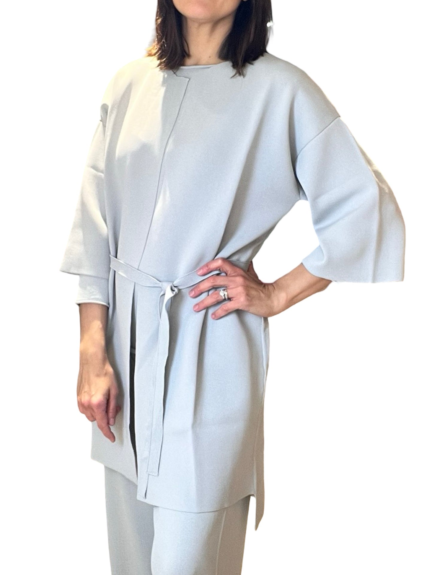 Cardigan Liviana Conti Punto Largo Cintuón