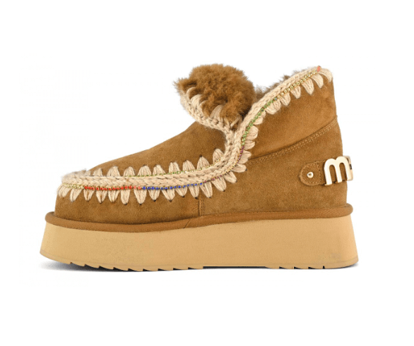 Mou boots eskimo rhinestones camel platform