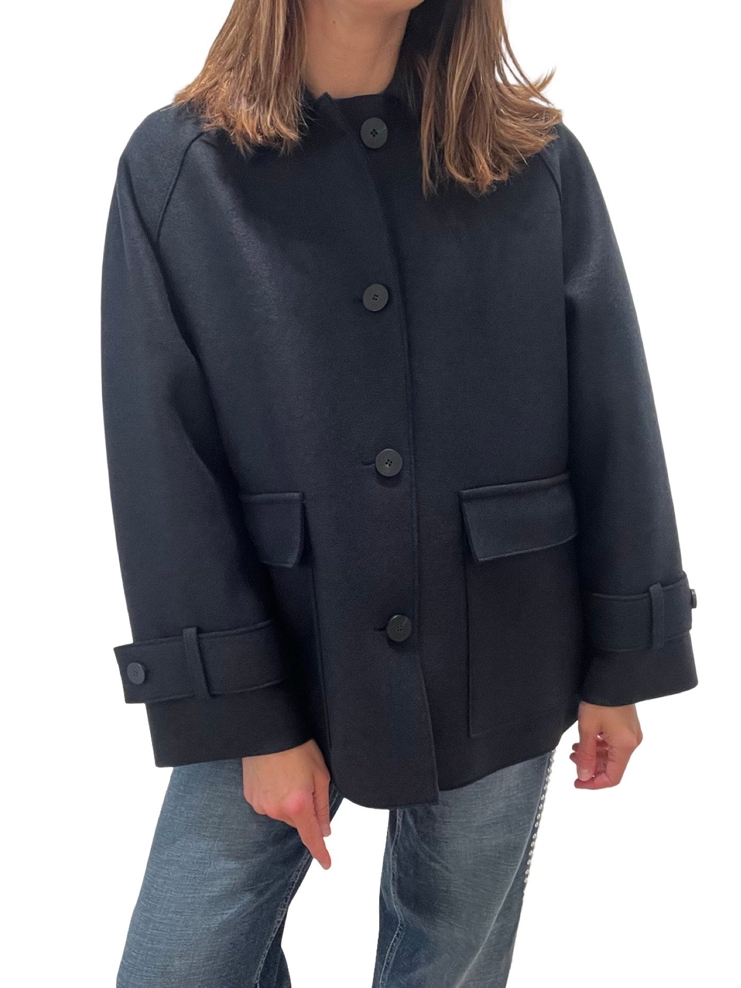 Trench Harris Wharf London con fodera scozzese Blu notte