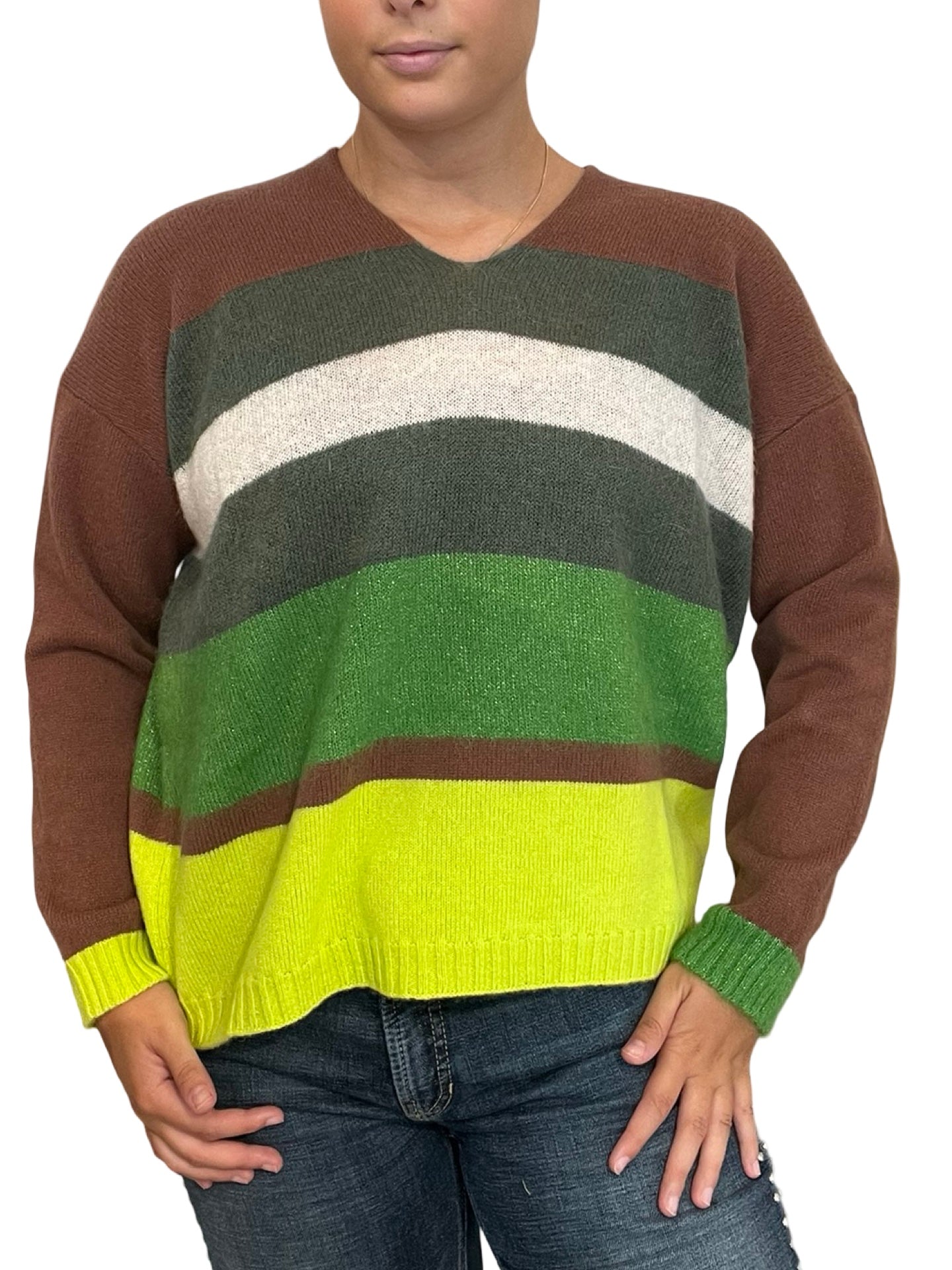 Tricolor Floor Jersey with Wide Stripes