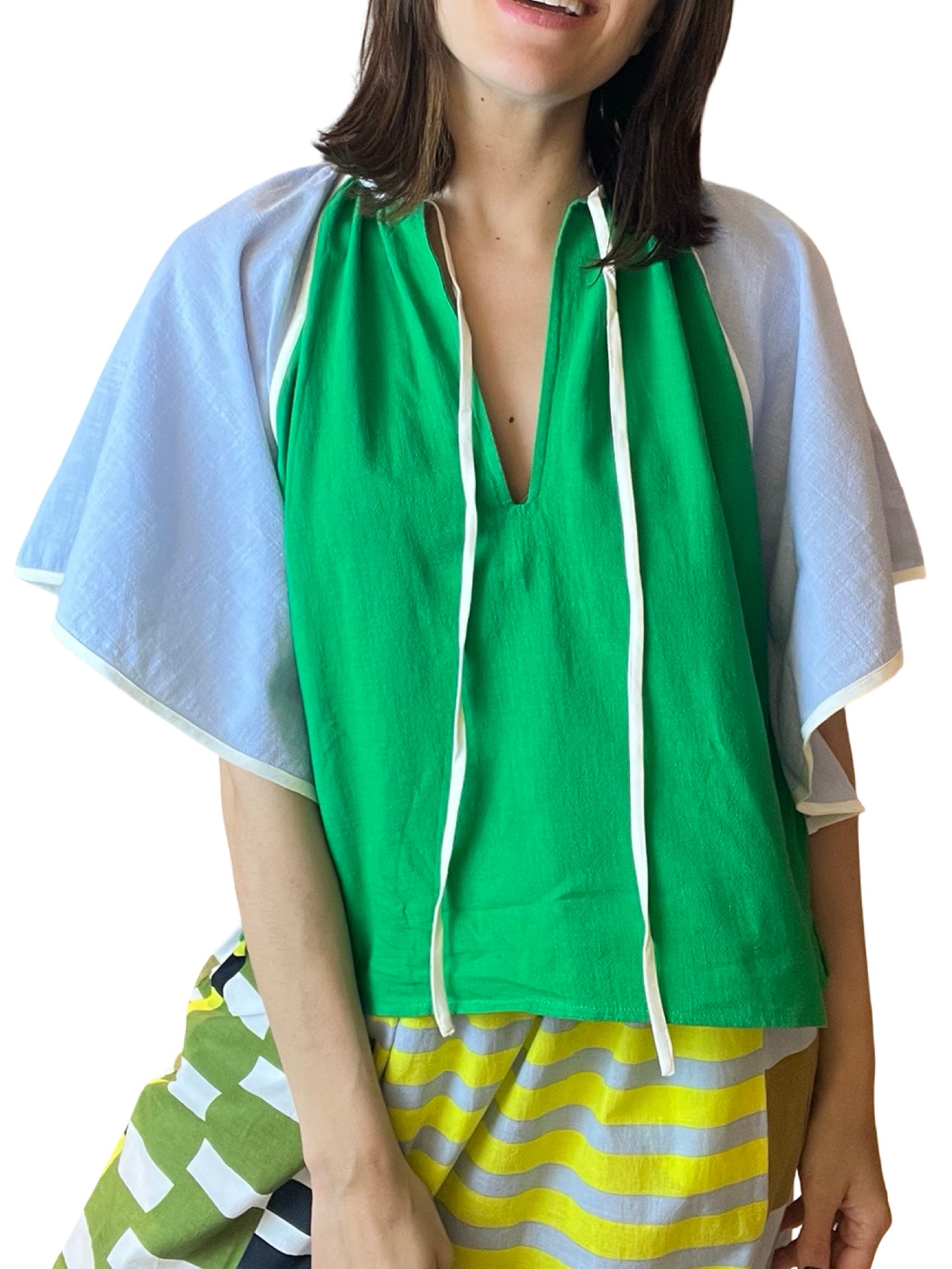 Blusa Mapoésie Lazos Bicolor