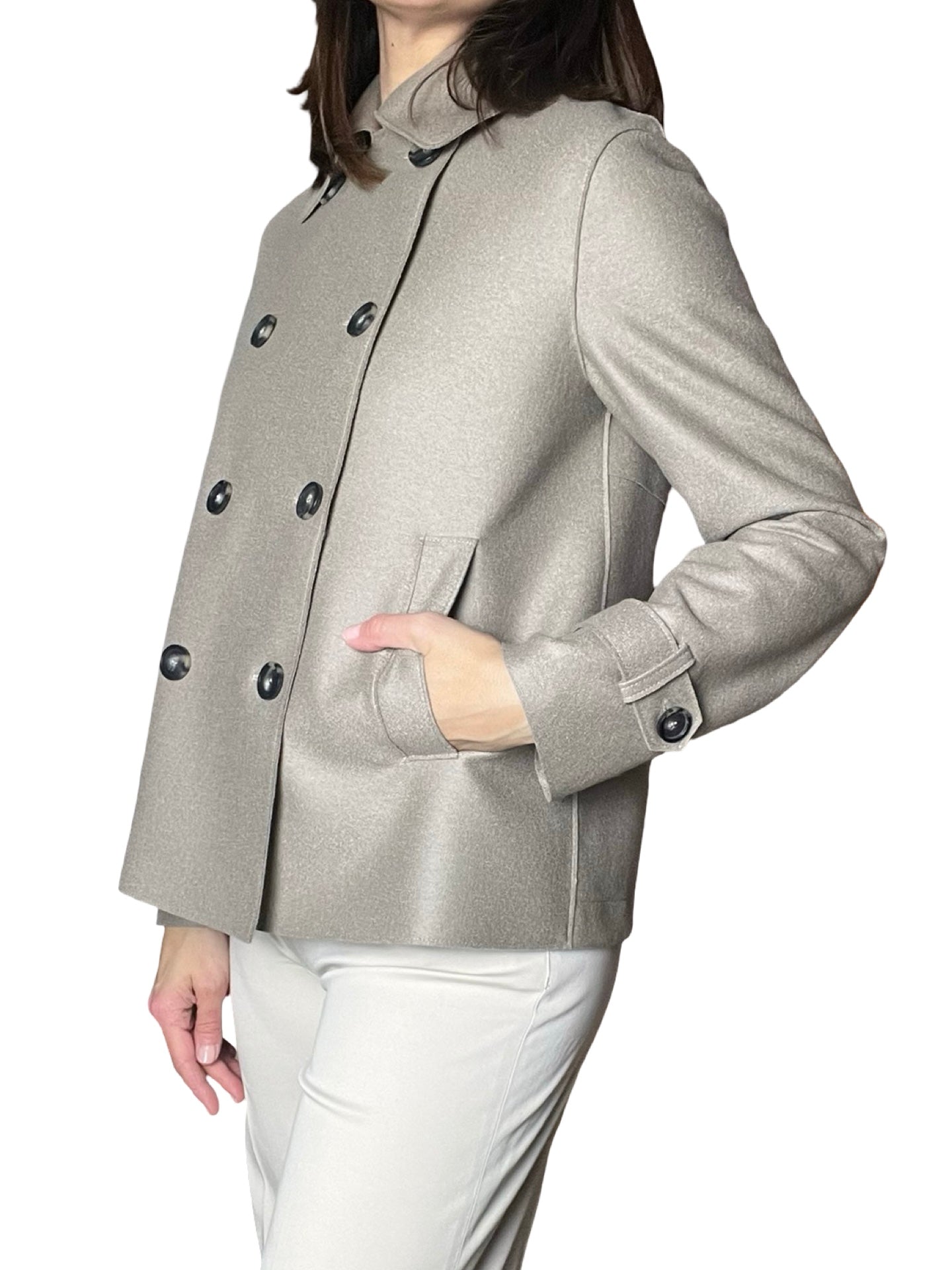 Harris Wharf London Trench Wool Vison Jacket