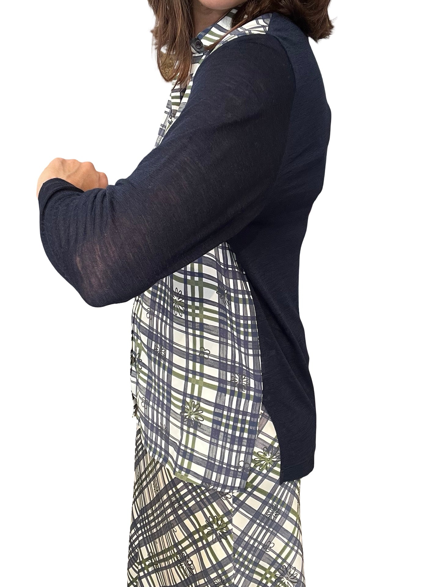 Camisa Whyci Milano Cuadros Flores