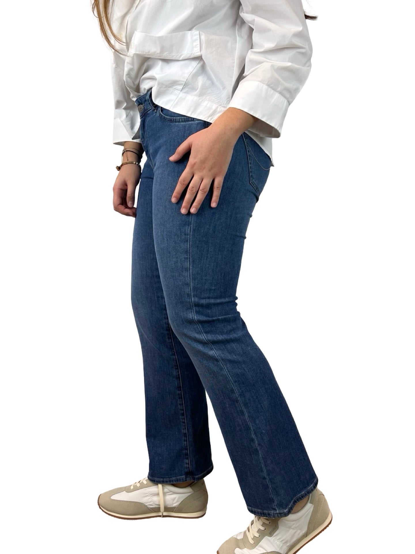 Jeans Cigala's Bell Bottom Crop Azul