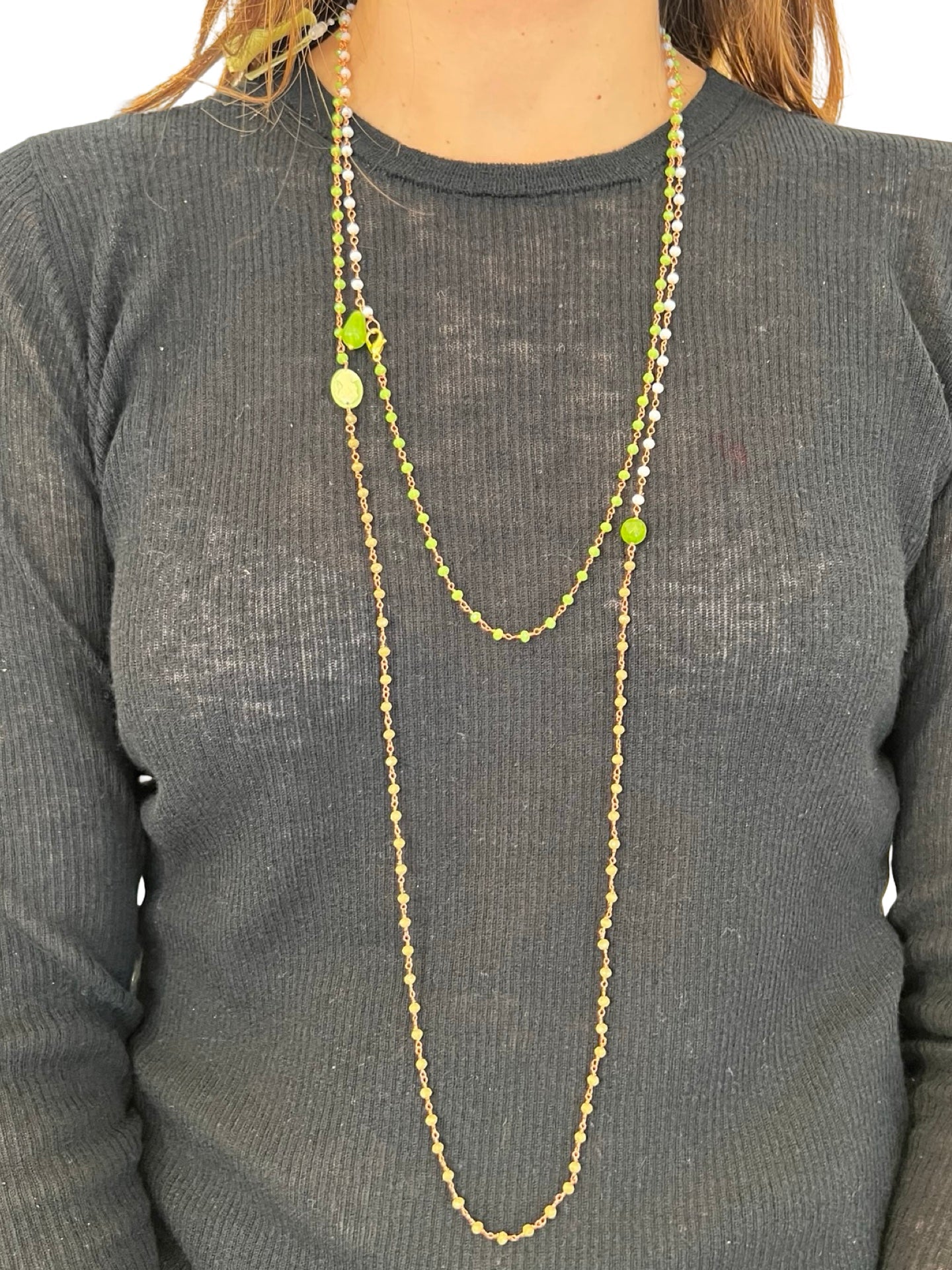 Collar Fabrizio Marcantelli Fino Cara Verde Claro