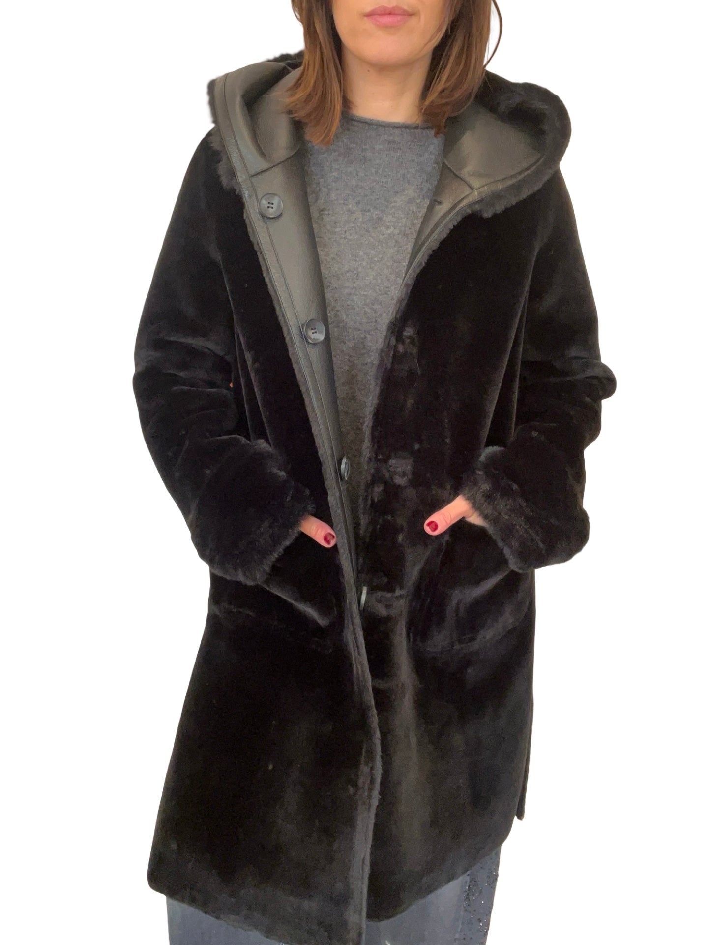 Abrigo VLab Stormy Capucha Negro