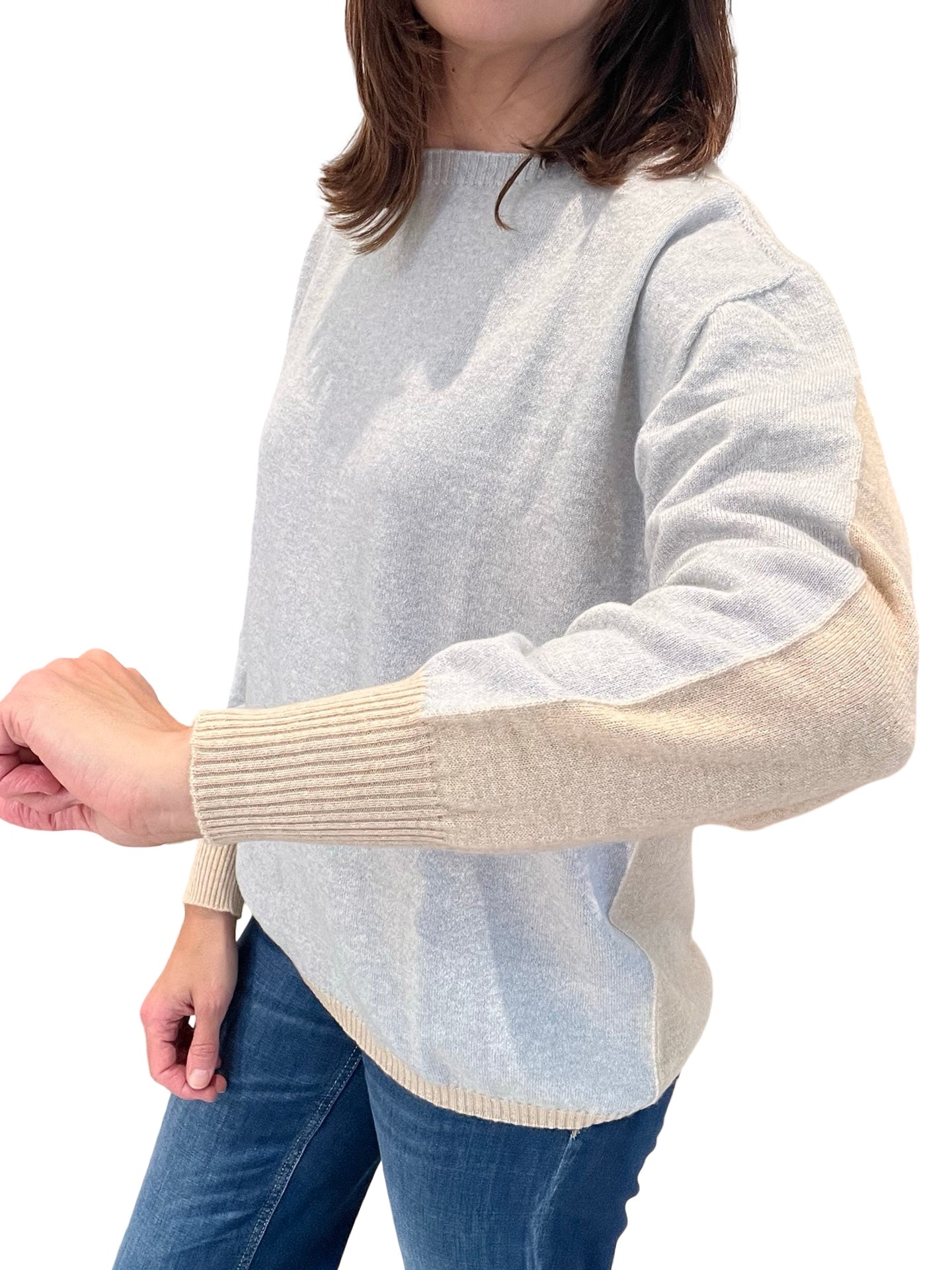 Maglia Bicolore Rosso35 Grigia e Beige