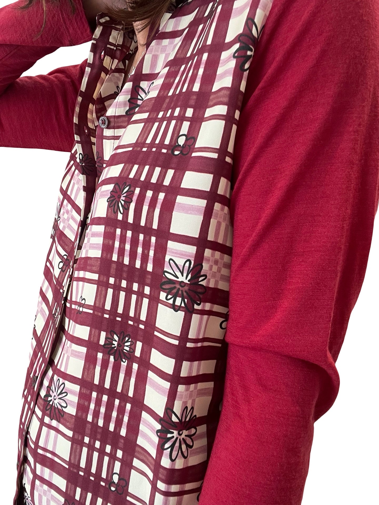 Camisa Whyci Milano Cuadros Flores