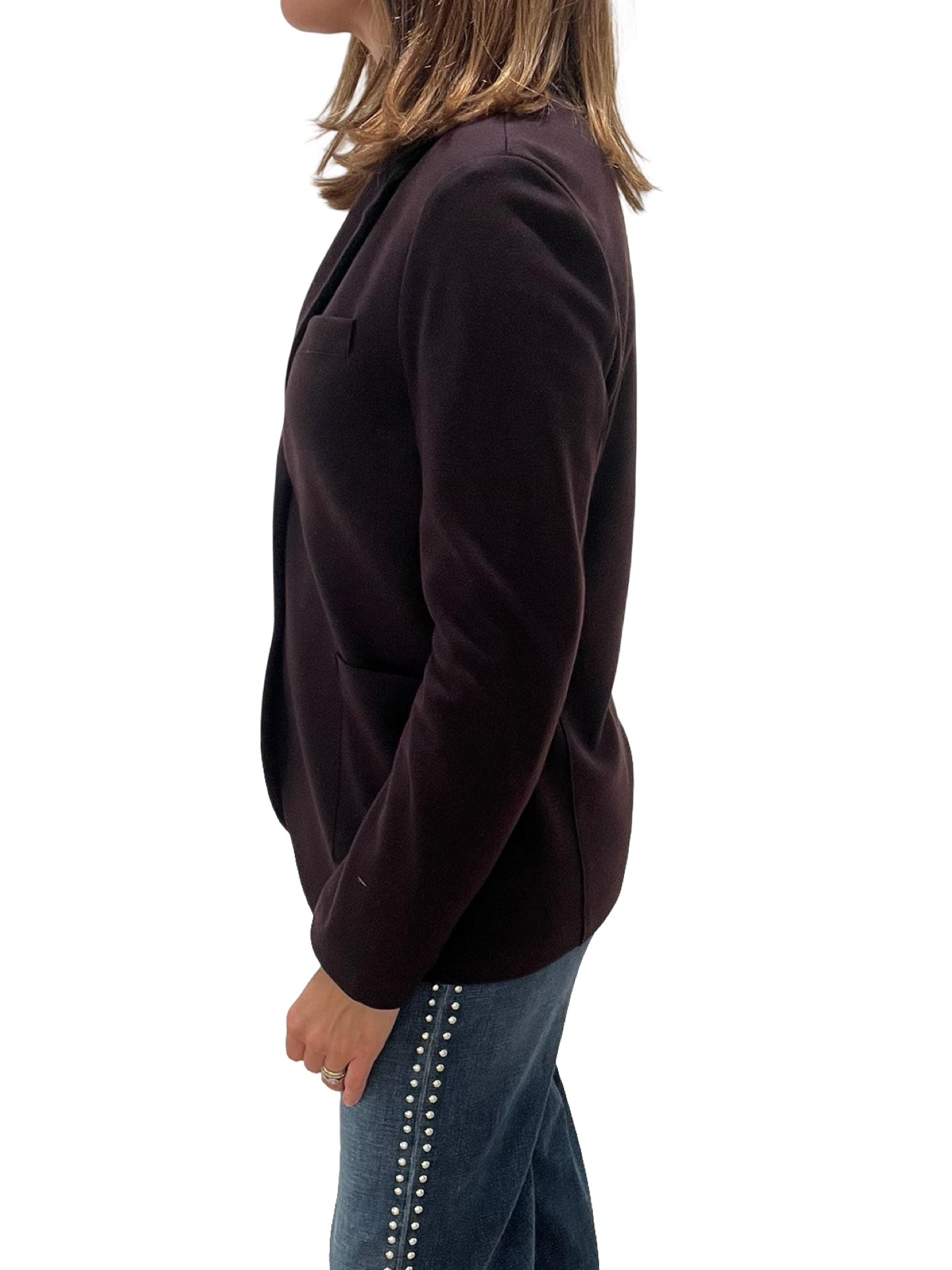 Lisa Merino Harris Wharf London Burgundy Blazer