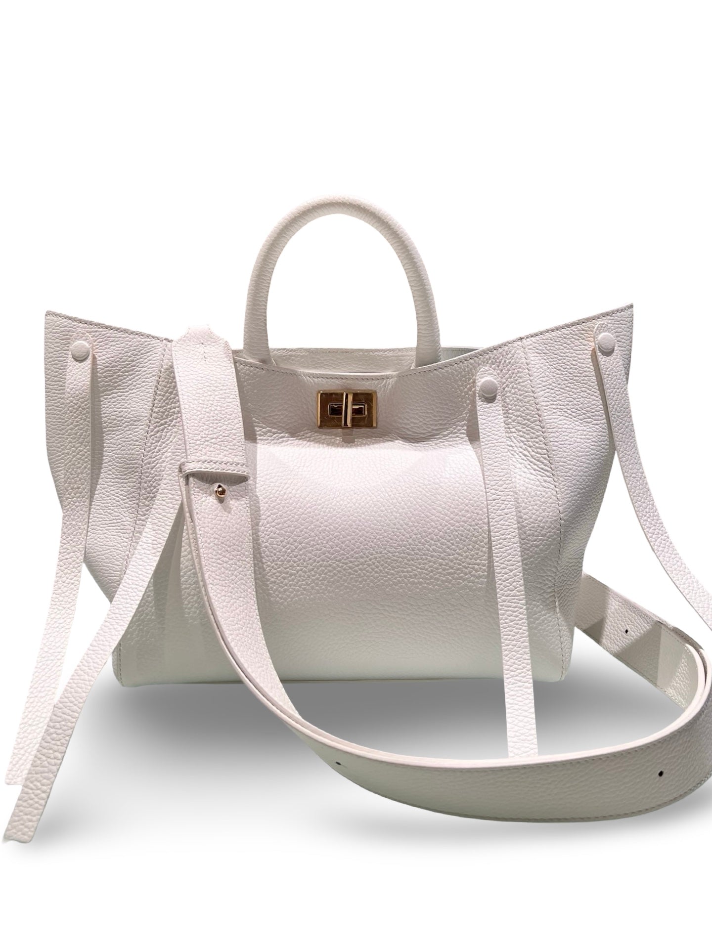 Bolso Lorena Antoniazzi Capazo Piel Blanco