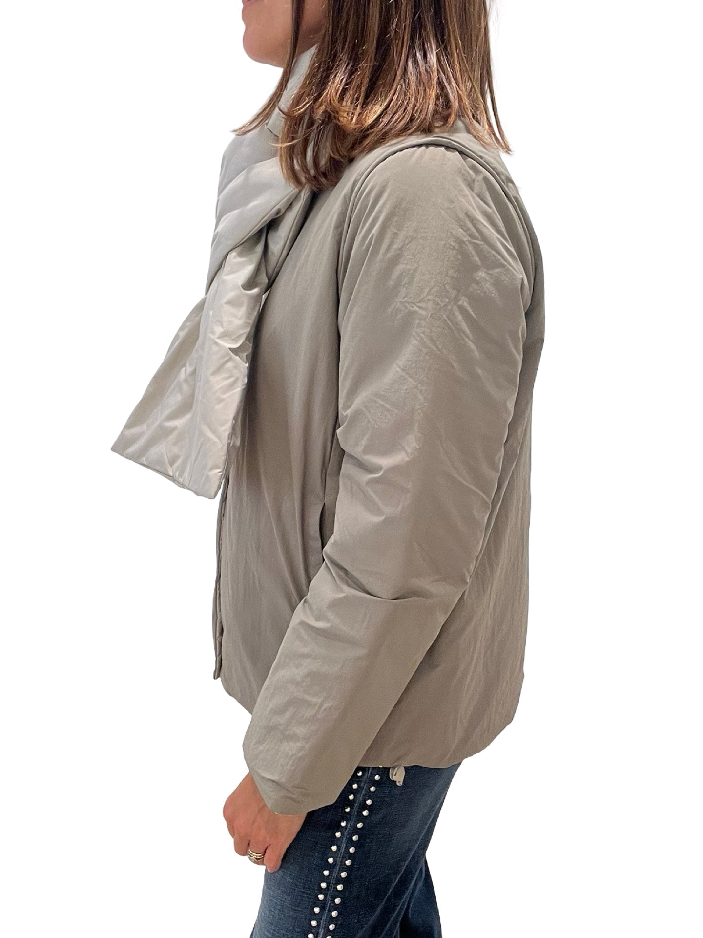 Chaqueta Ecoalf Plumas Bufanda Topo Reversible