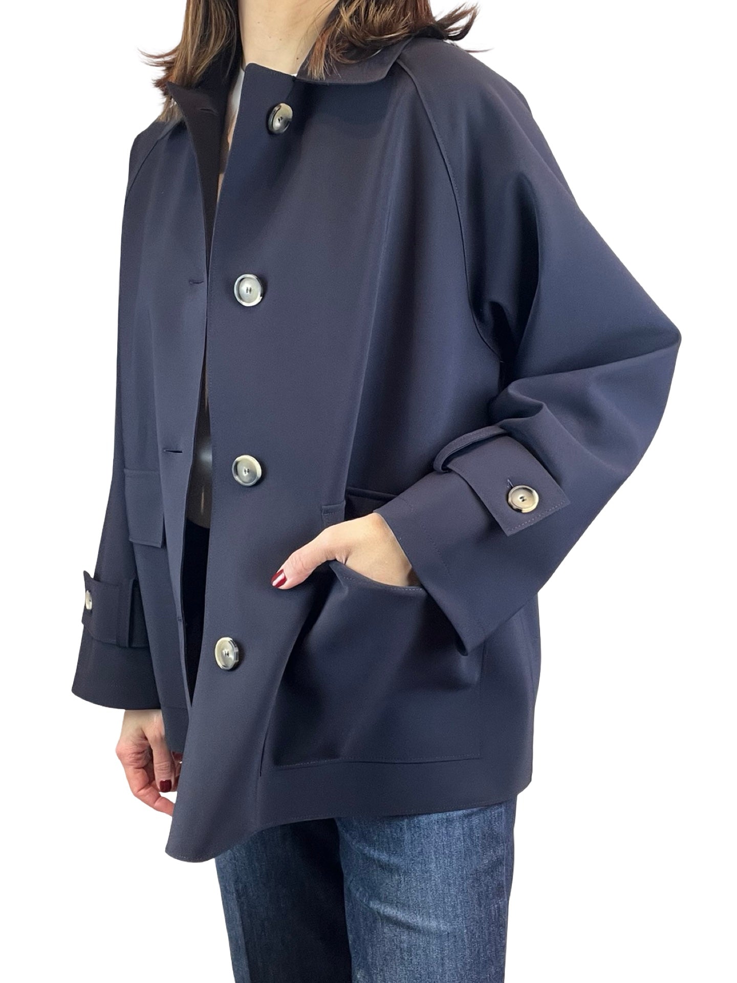 Harris Wharf London Veste de plongée raglan bleu marine