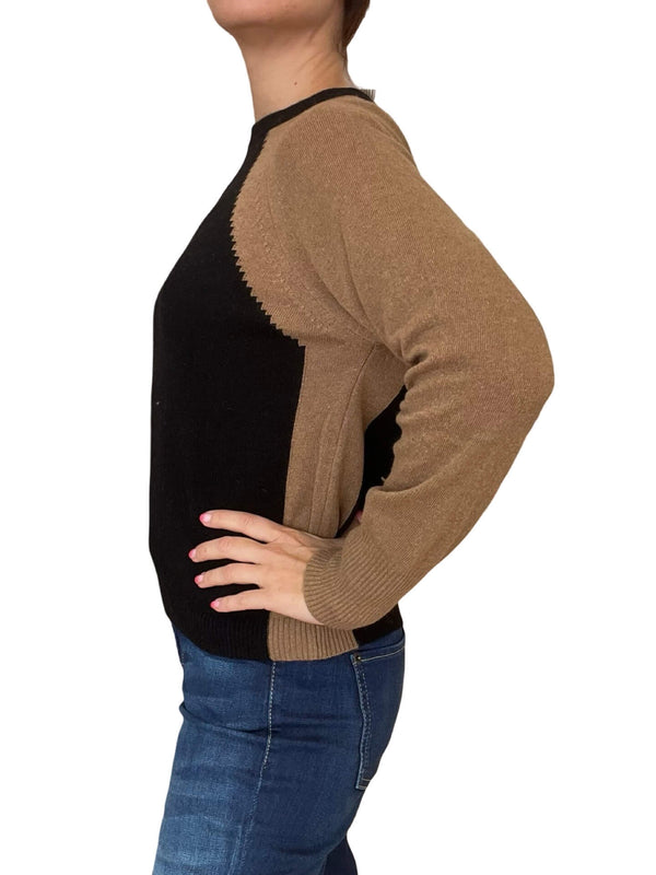 Byu Two-Tone Round Neck Sweater