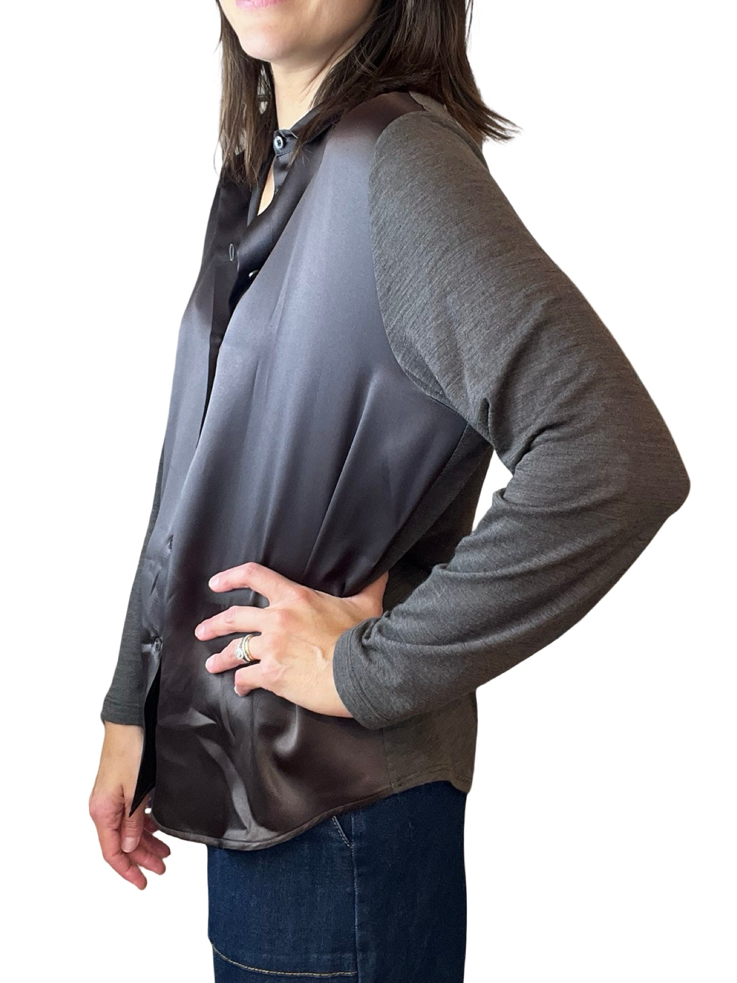 Chemise en soie et tricot Whyci Milano