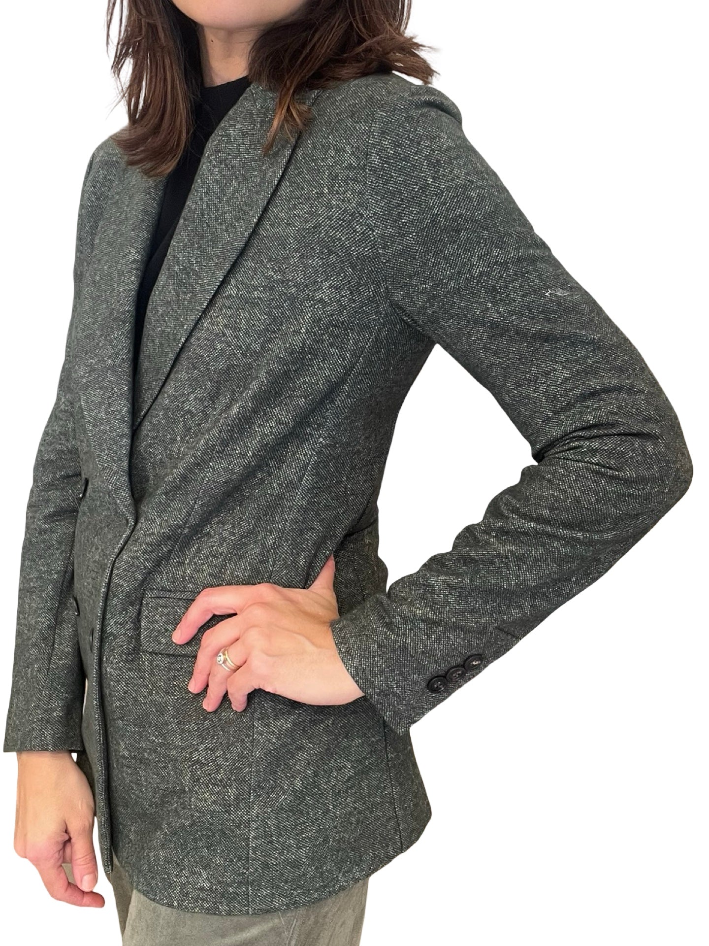Goodmatch Blazer Croisé En Tweed Vert