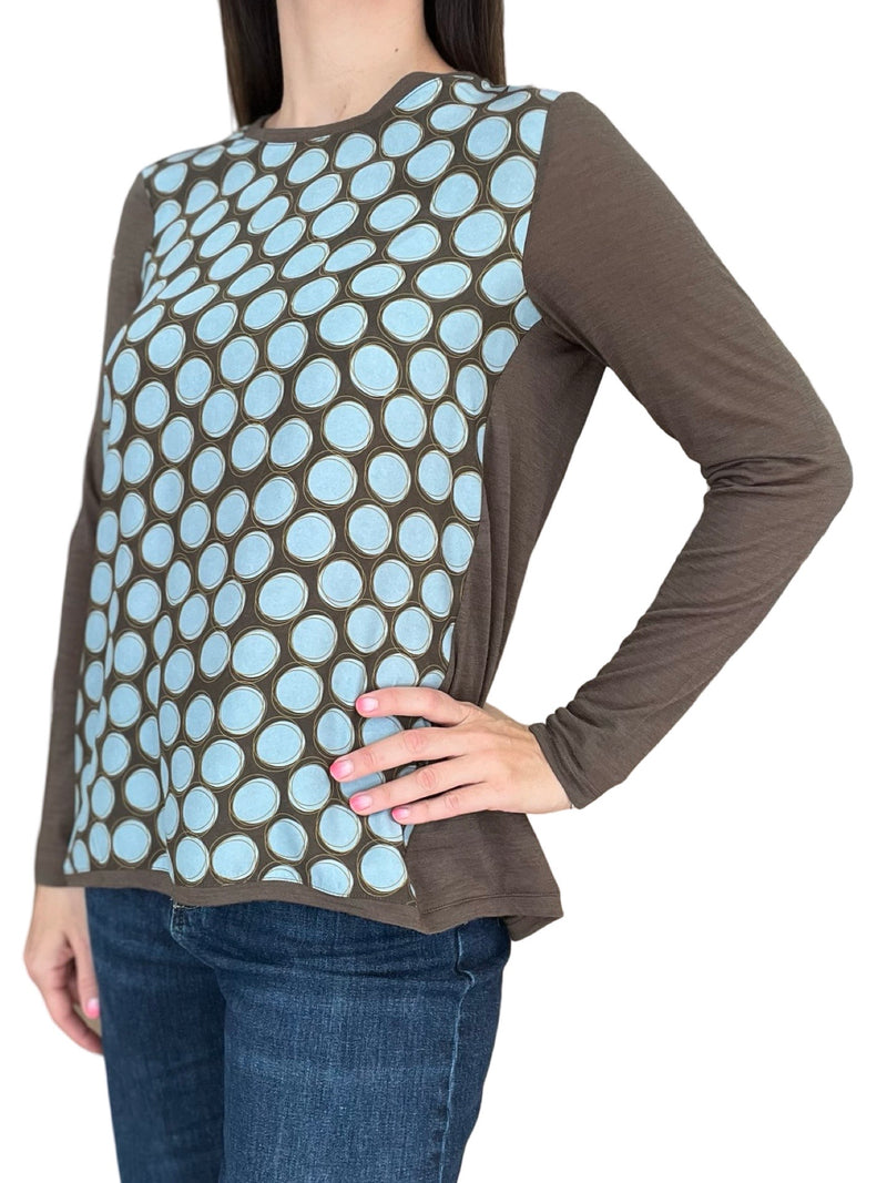 Whyci Silk and Circle Knit T-shirt