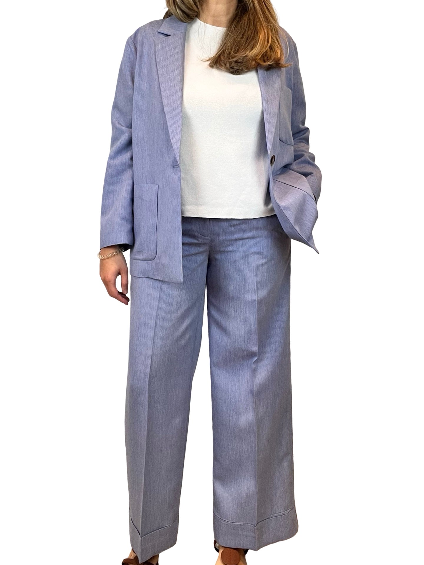 Pantalon large à rayures Adele