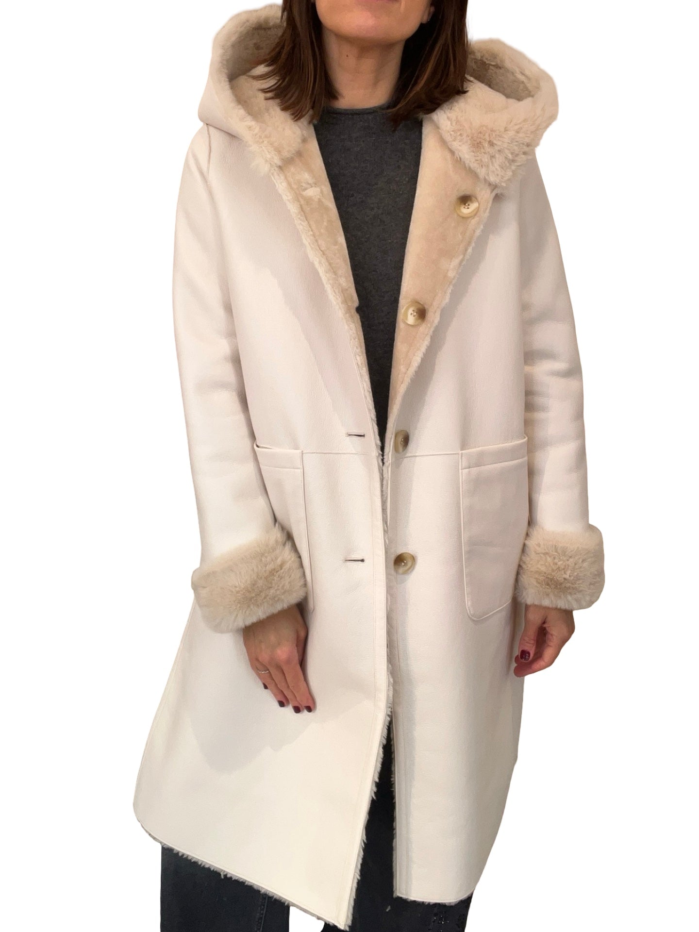 Abrigo VLab Stormy Capucha Blanco