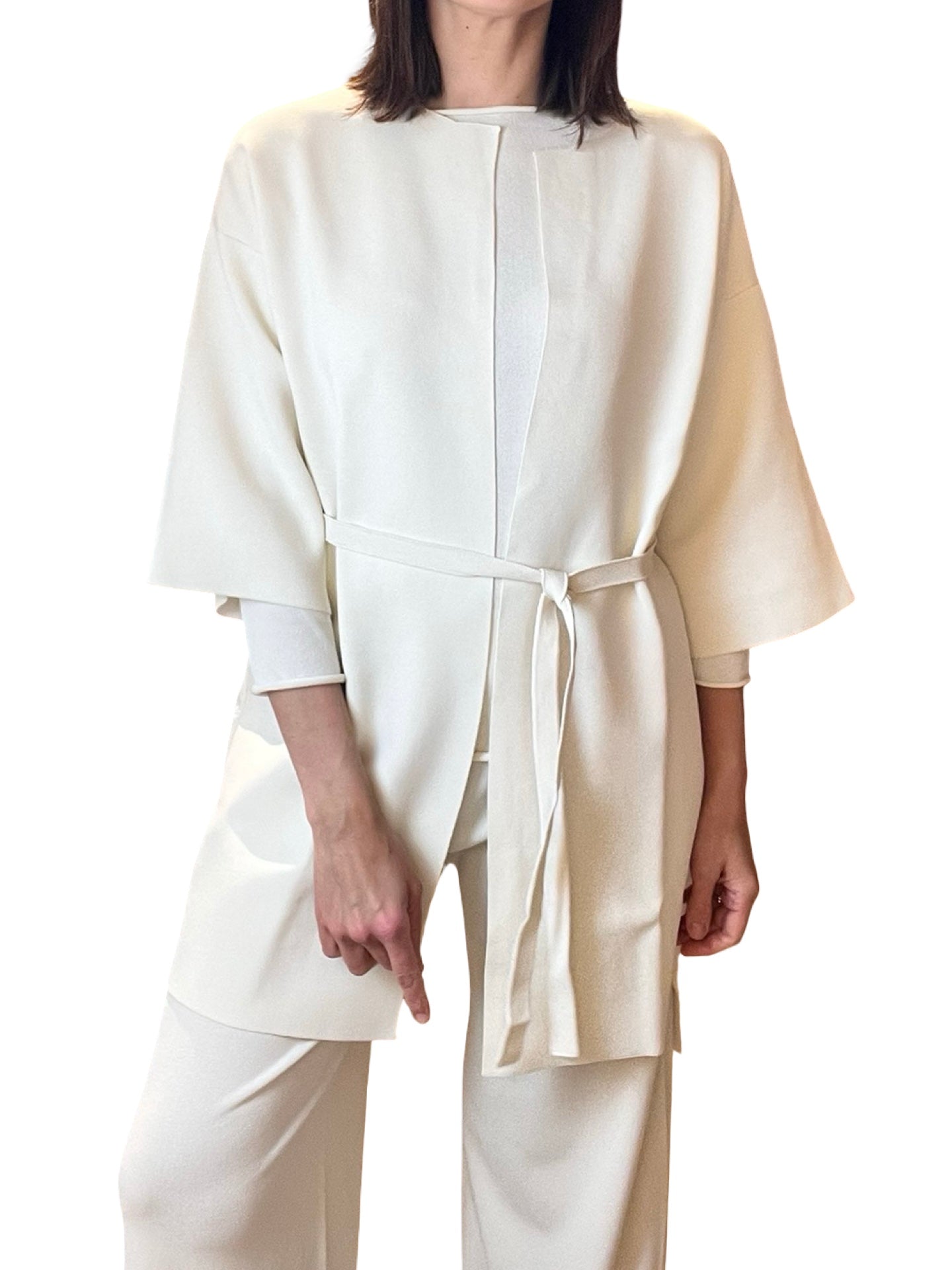 Cardigan Liviana Conti Punto Largo Cintuón