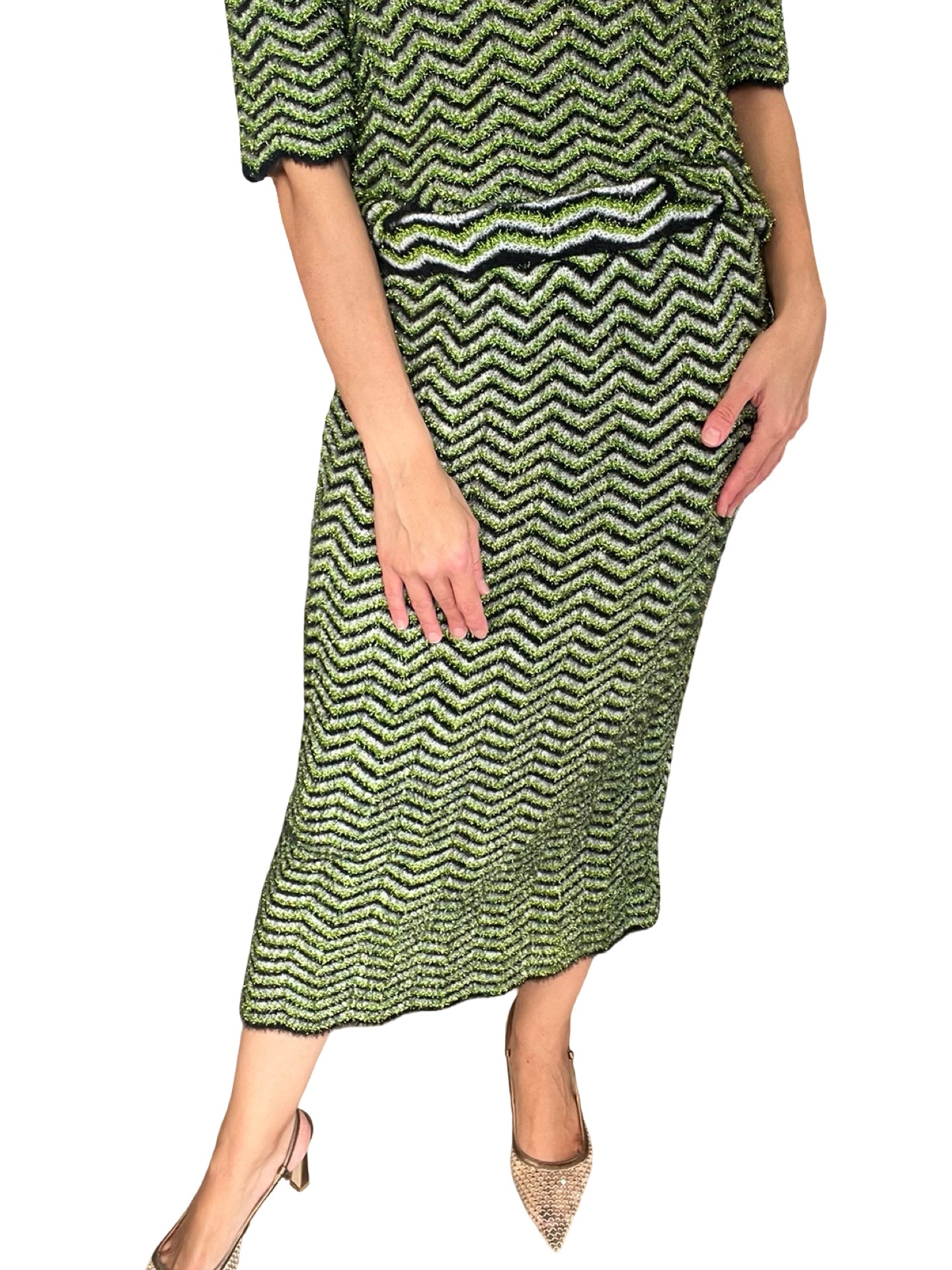 Akep Lurex Green Skirt