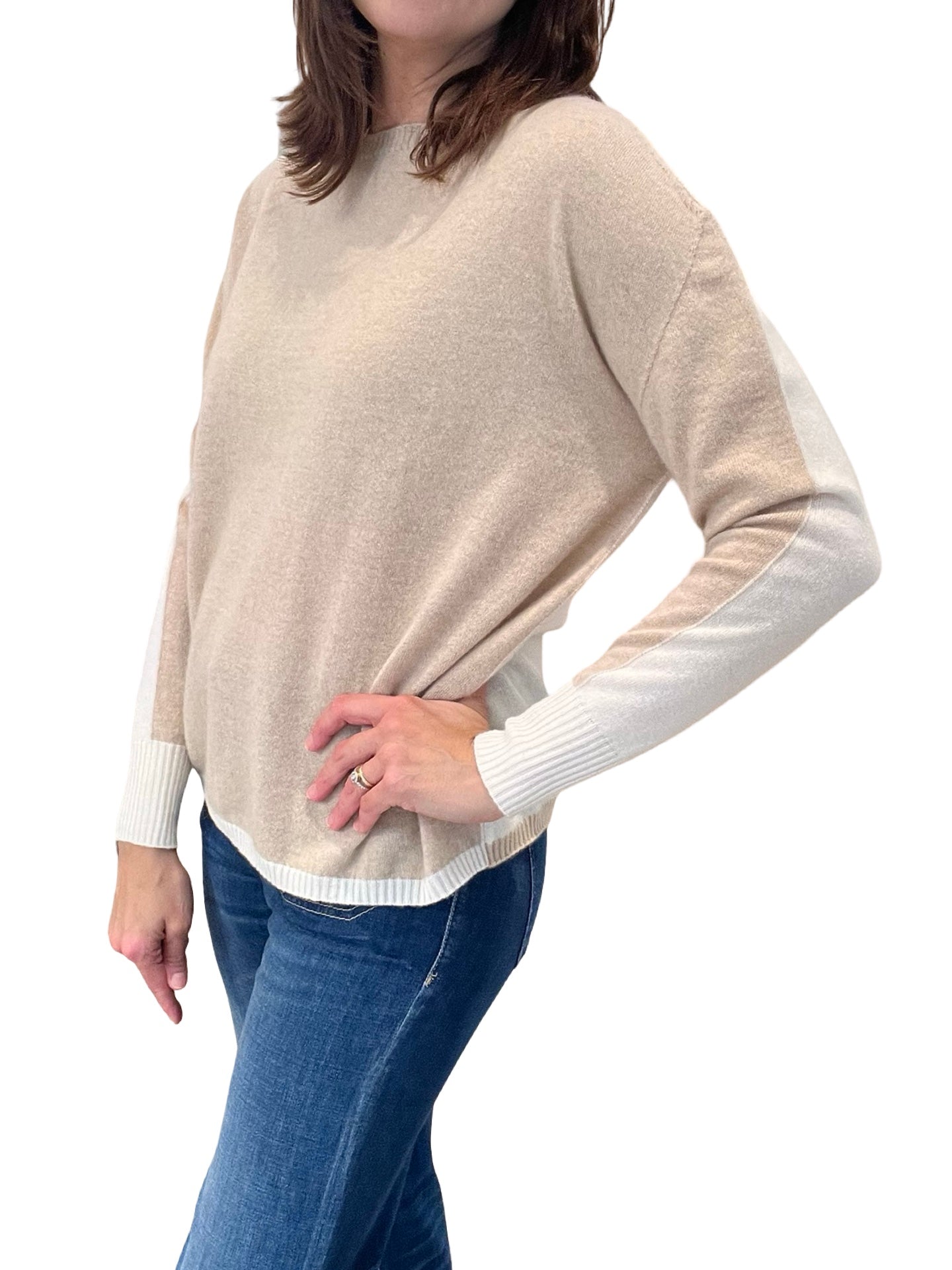 Jersey Rosso35 Bicolor Beige y Crudo