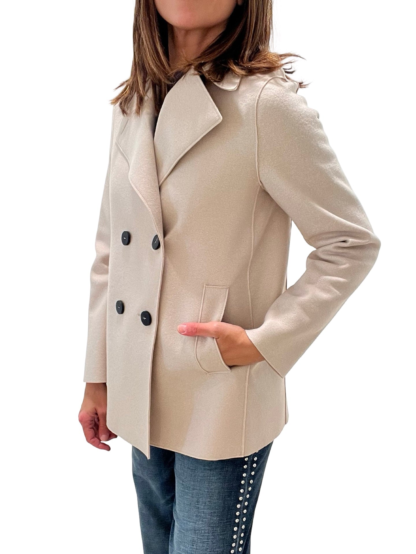 Chaqueton Cruzado Harris Wharf London Crudo