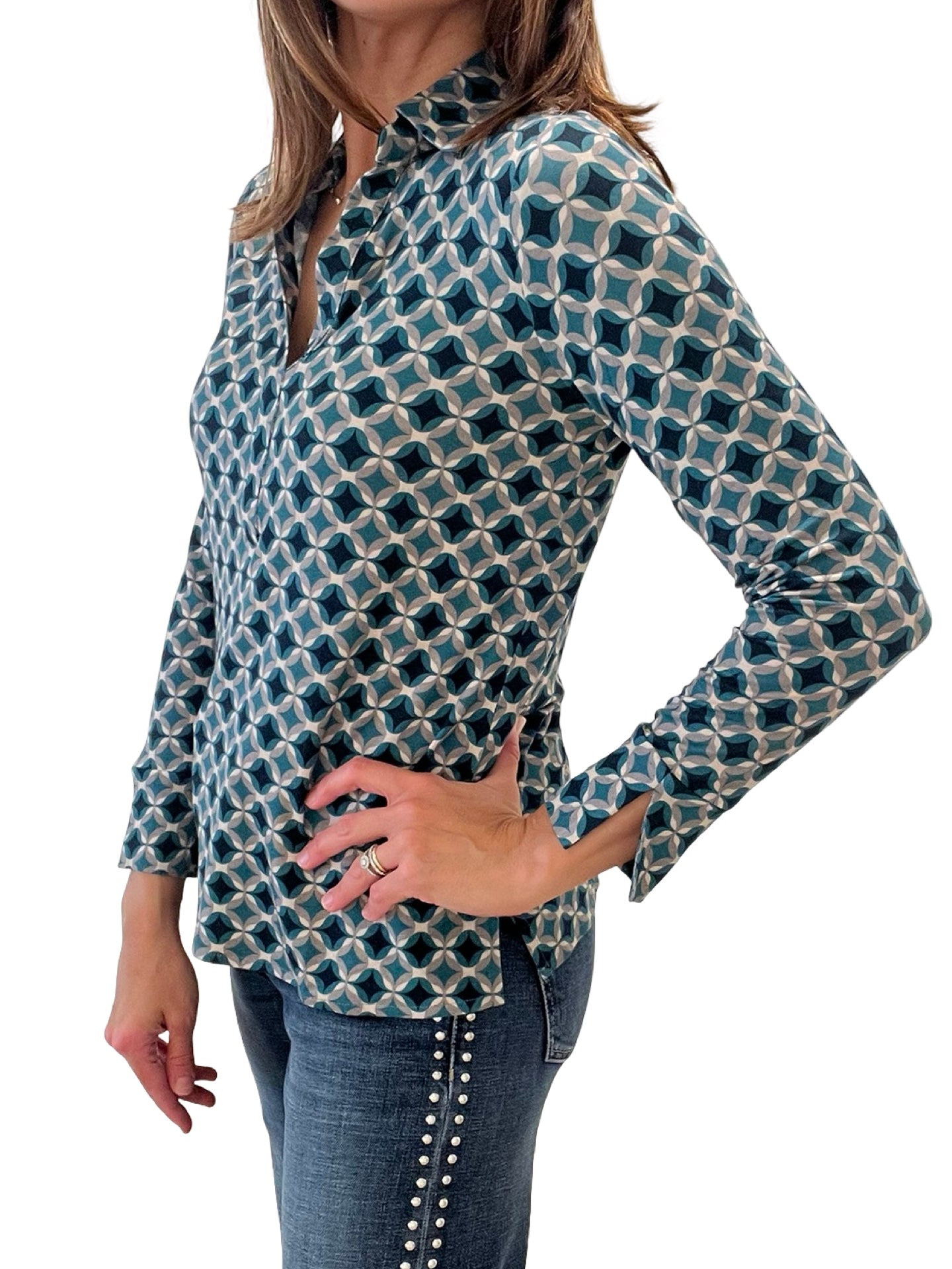 Polo Monika Varga Rombos y Circulos