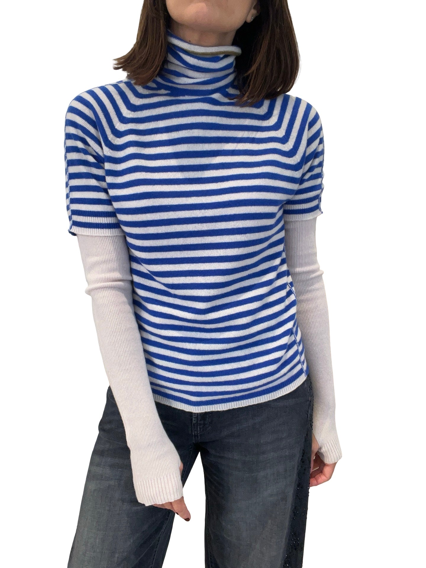 Striped Floor Jersey with Cisme Neck