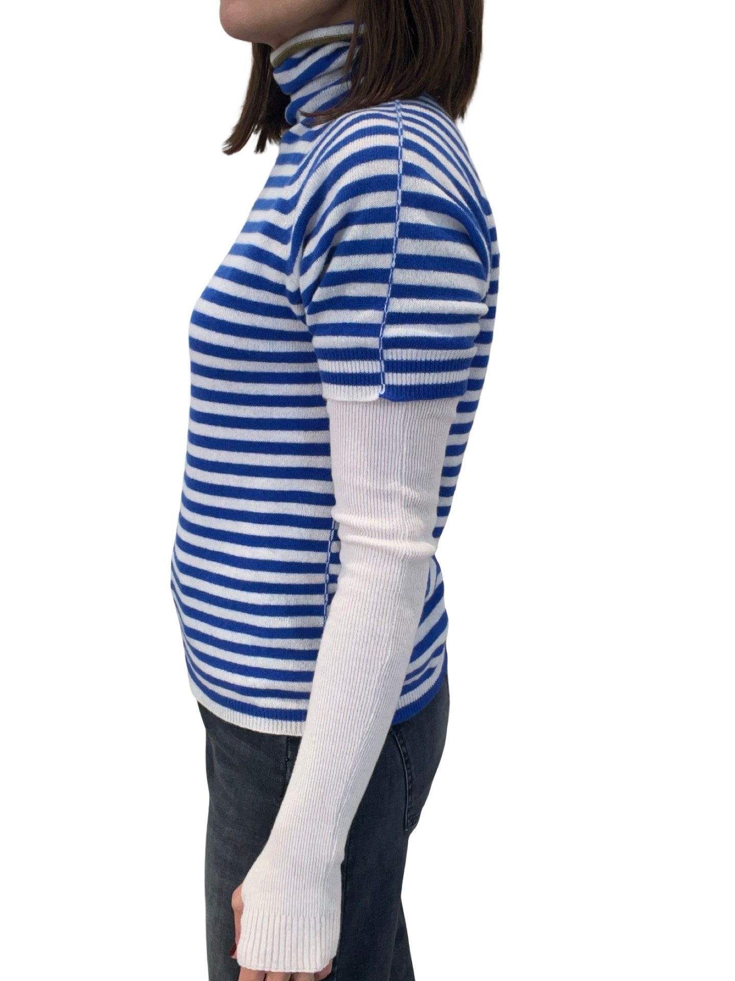 Striped Floor Jersey with Cisme Neck