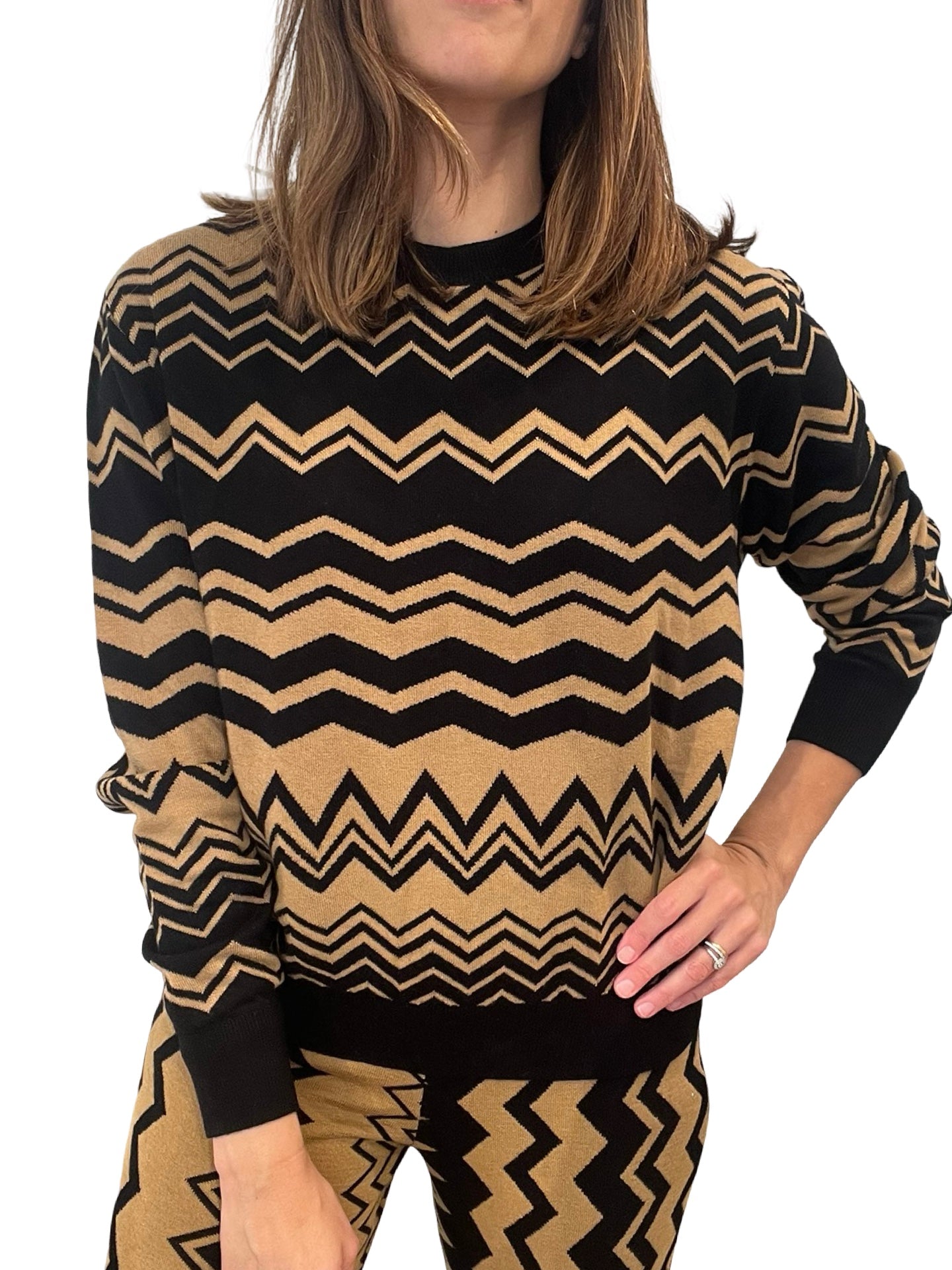 Akep Knitted Brown Sweater