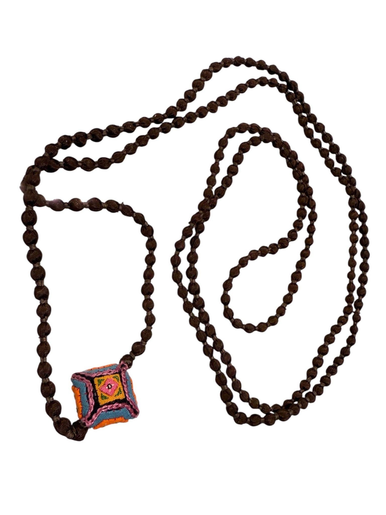 Collana Il Baco Da Seta Mini palline di cuscinetto marrone ly