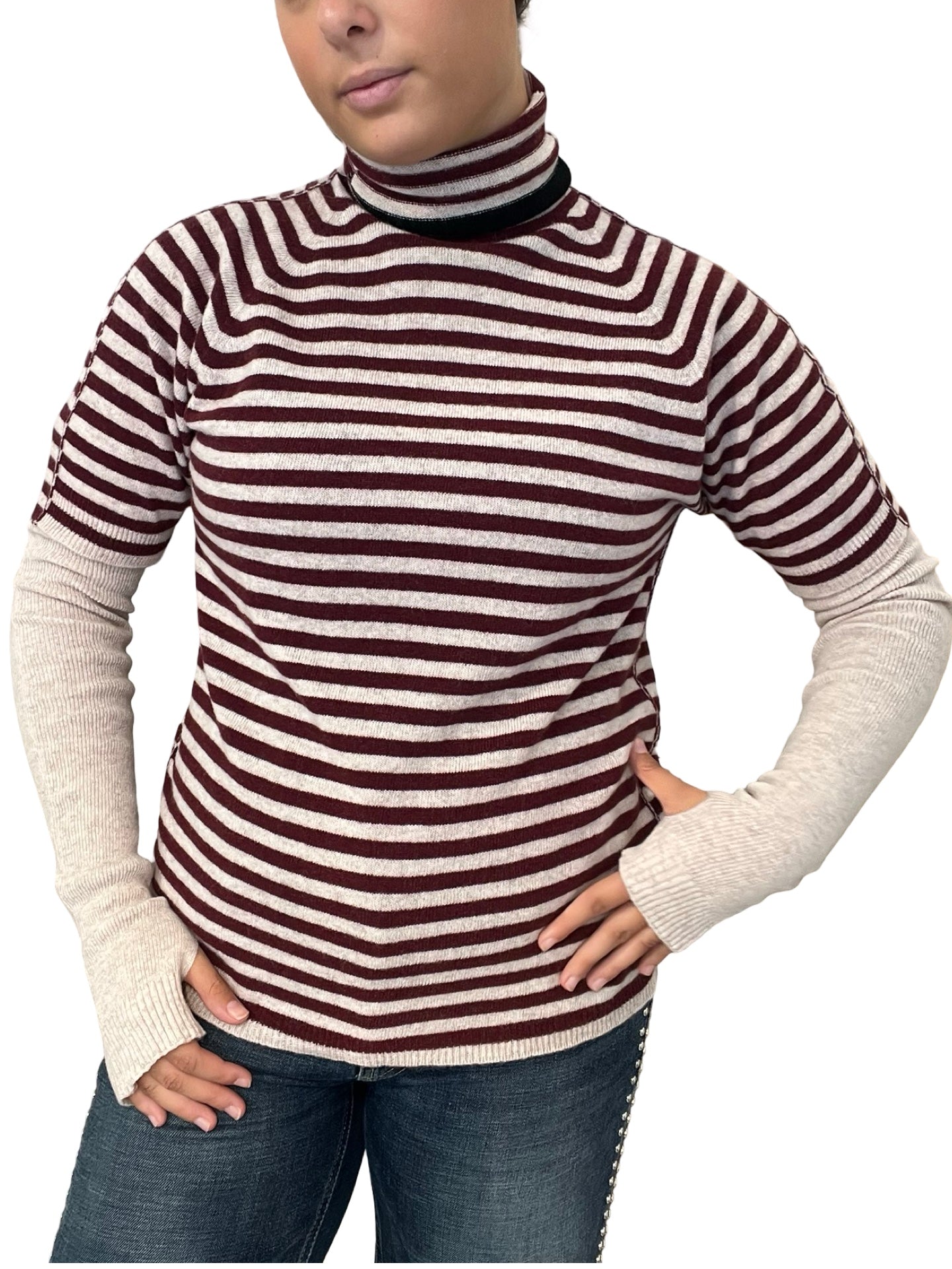 Striped Floor Jersey with Cisme Neck