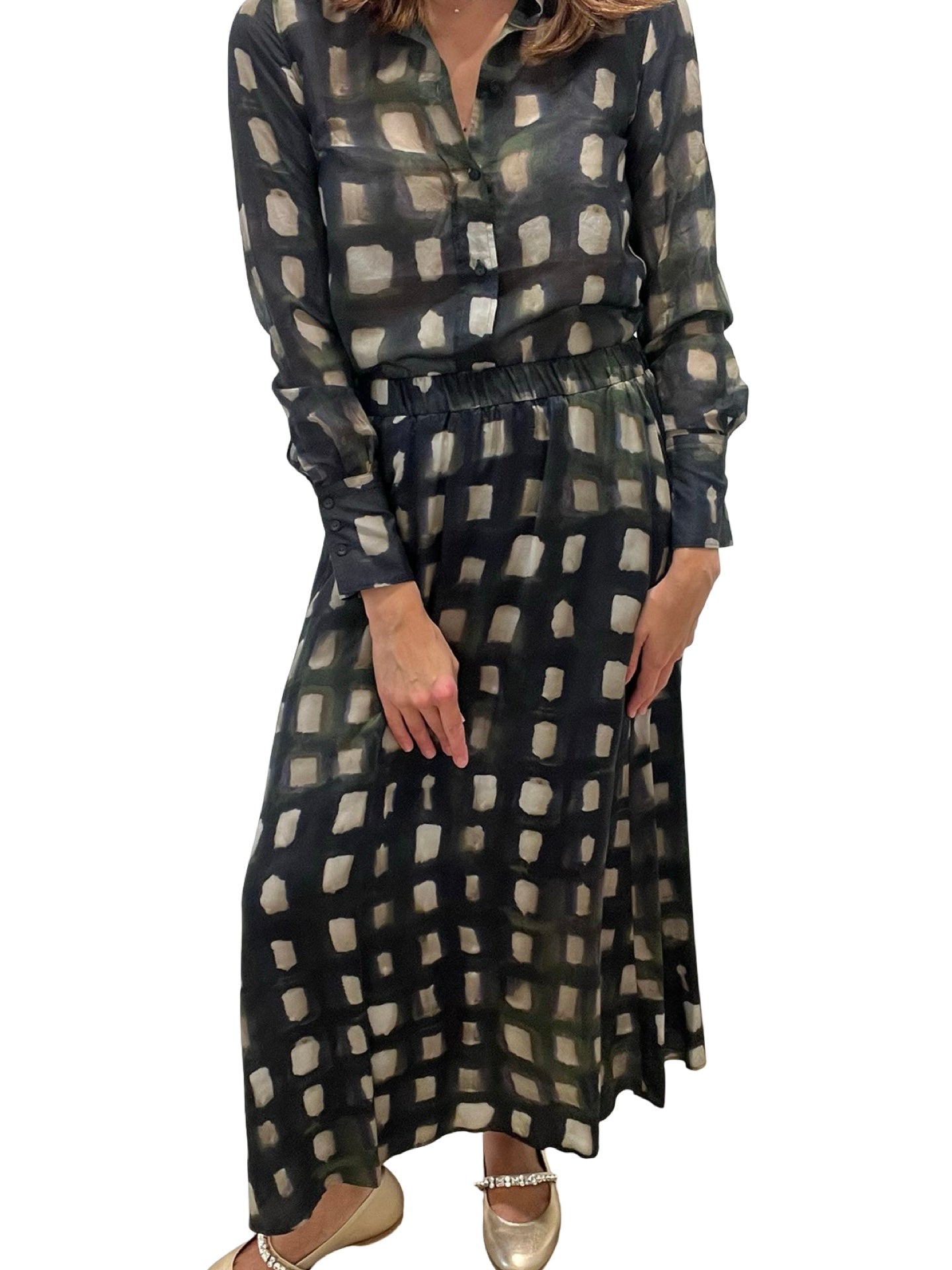 Jabo Rectangle Print Diega Skirt