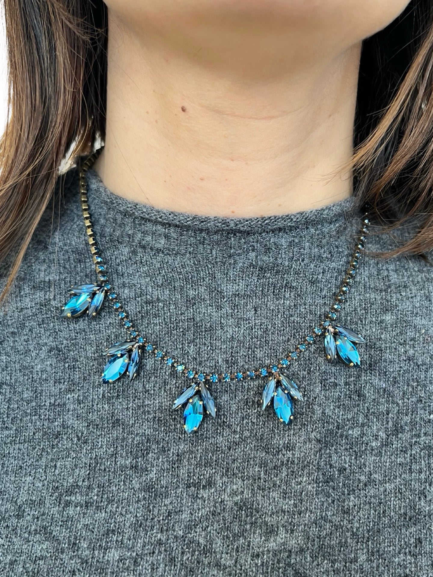 Gargantilla Unique Piedras Azul