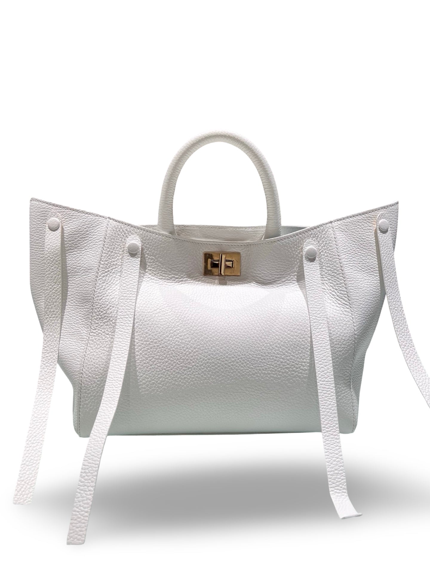 Bolso Lorena Antoniazzi Capazo Piel Blanco