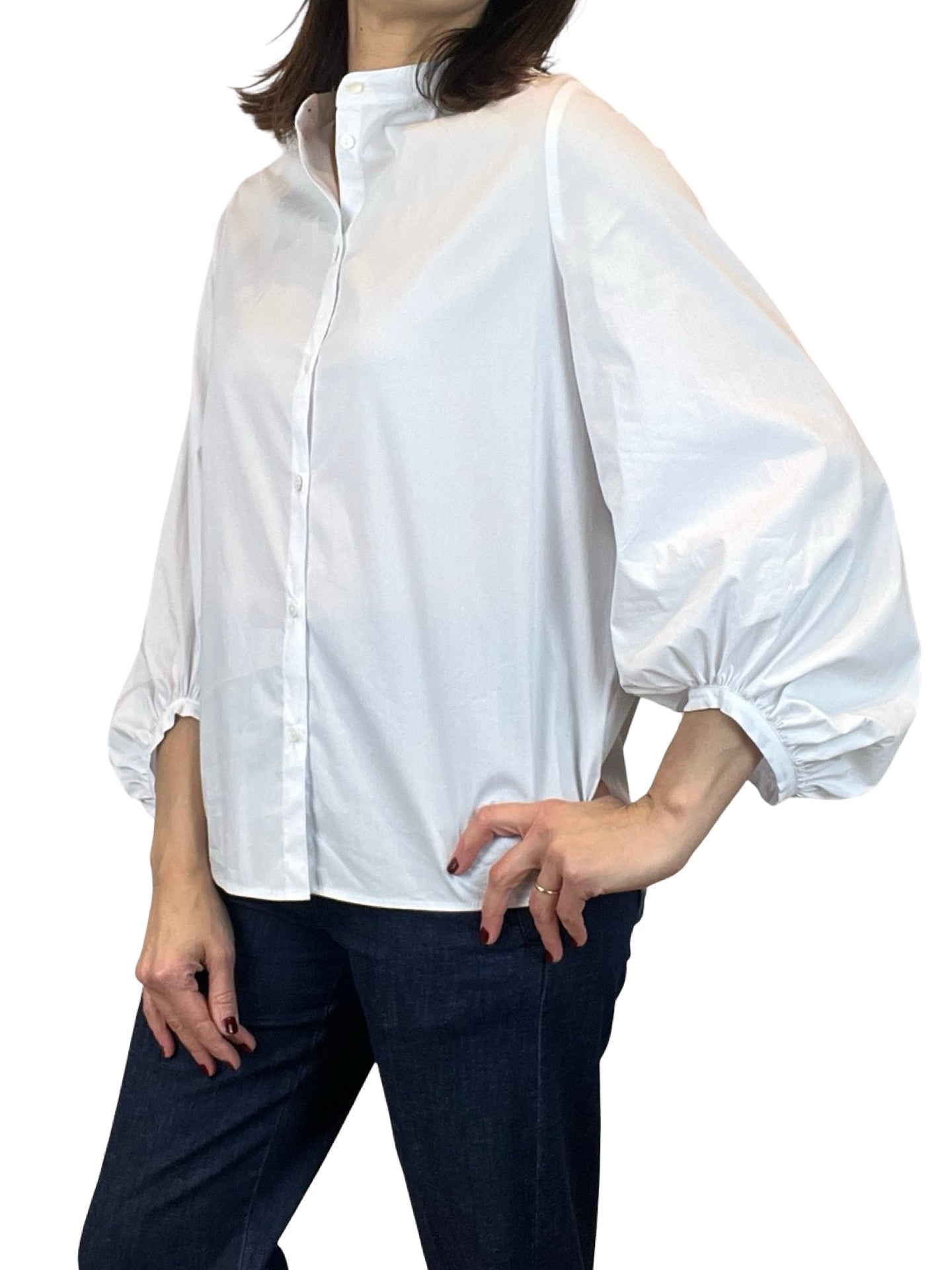 Adele Mao Gathered Sleeve Shirt
