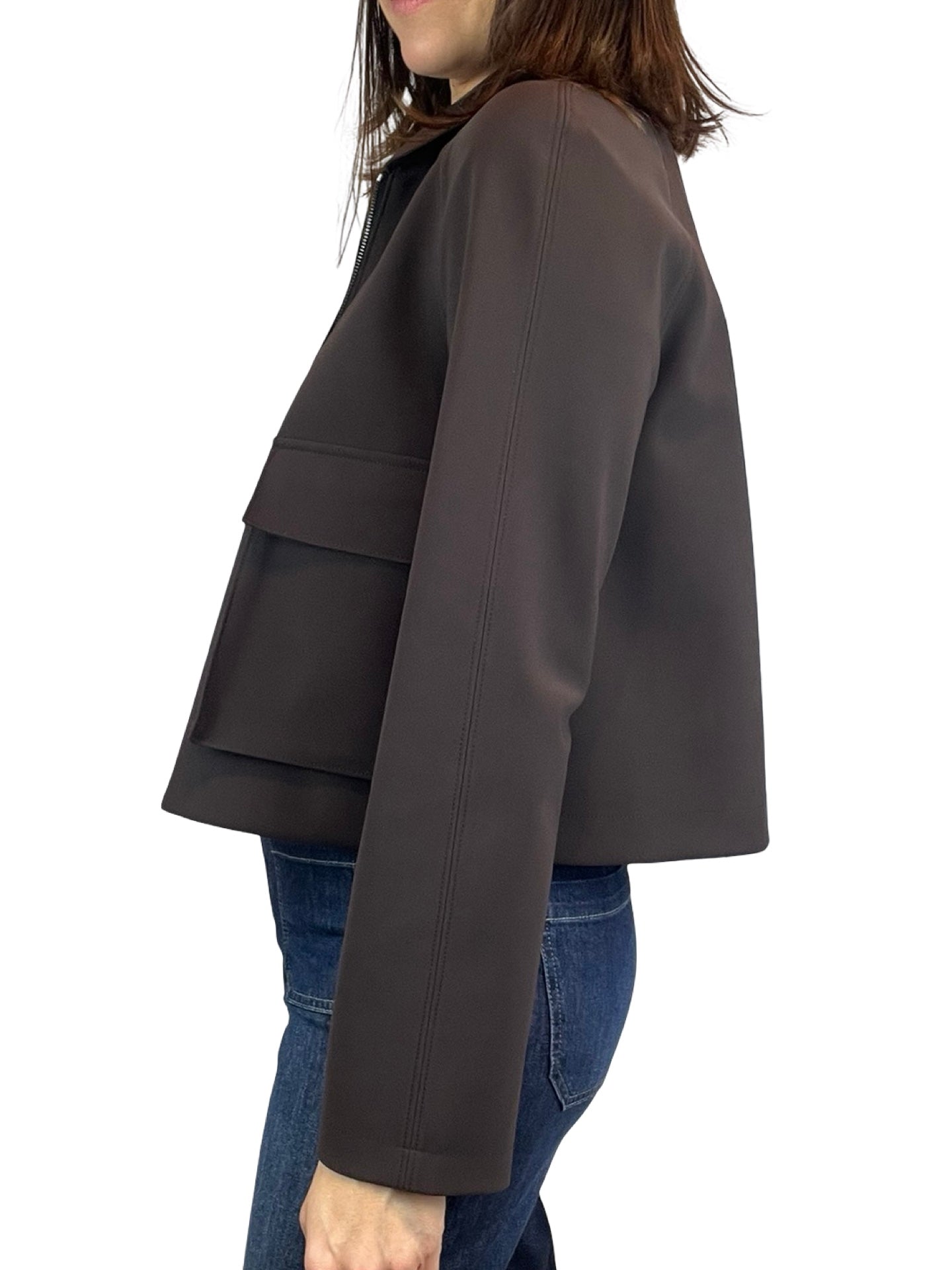 Cazadora Harris Warf London Cropped Raglan Marron