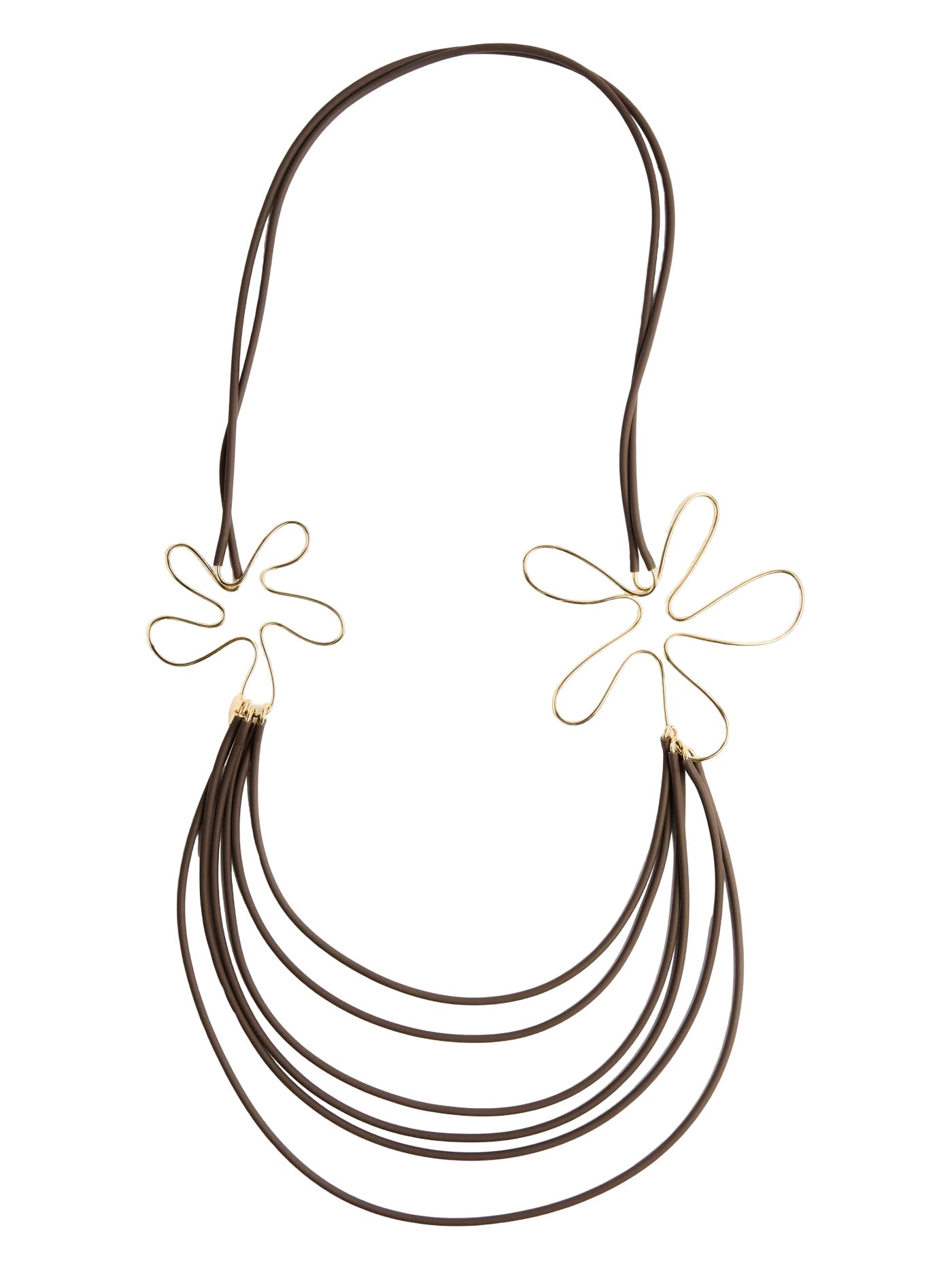 Collar Liviana Conti Tiras Flor Metal