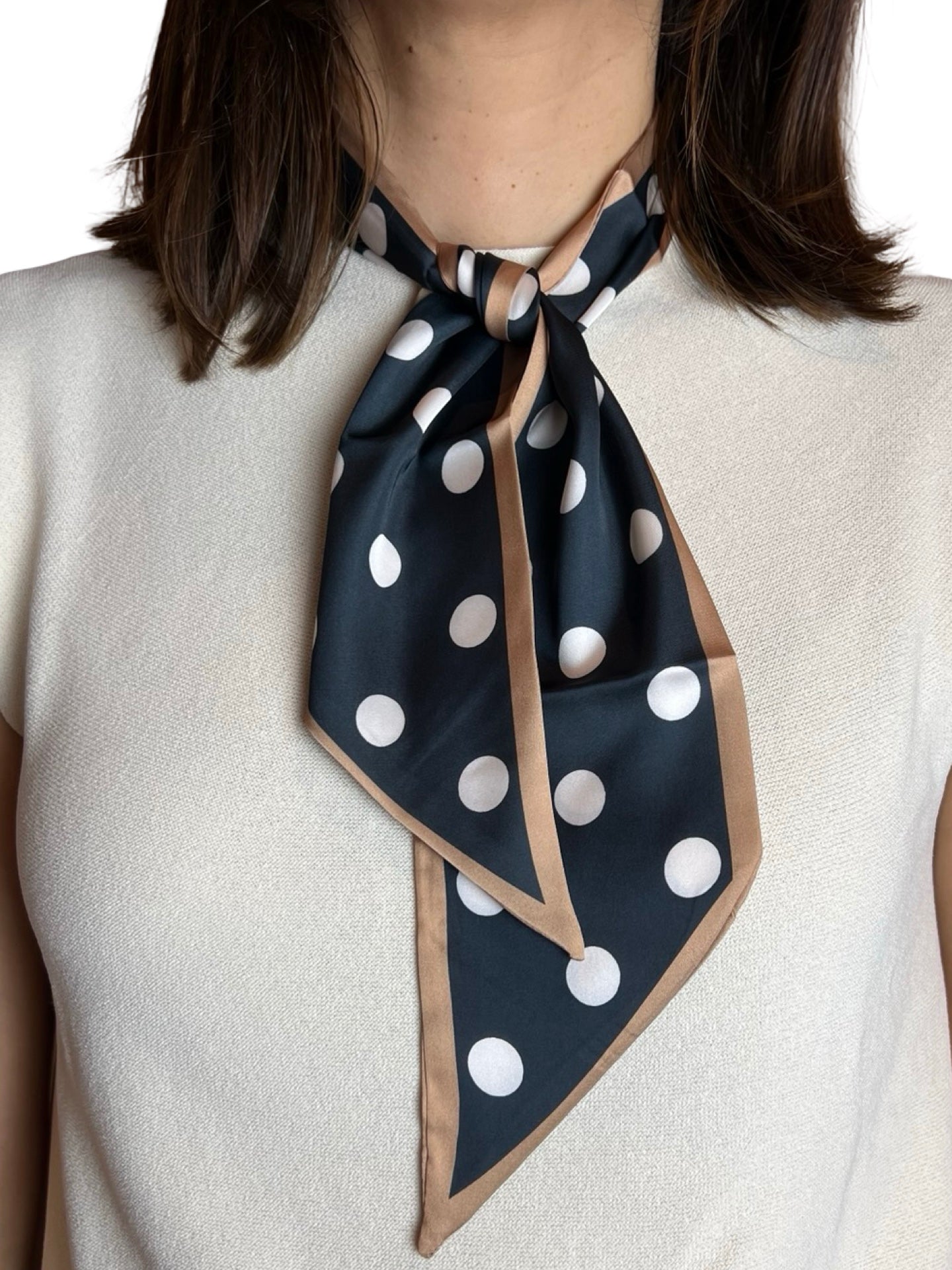 Twilly Il Baco Da Seta Fino Estampado Motas