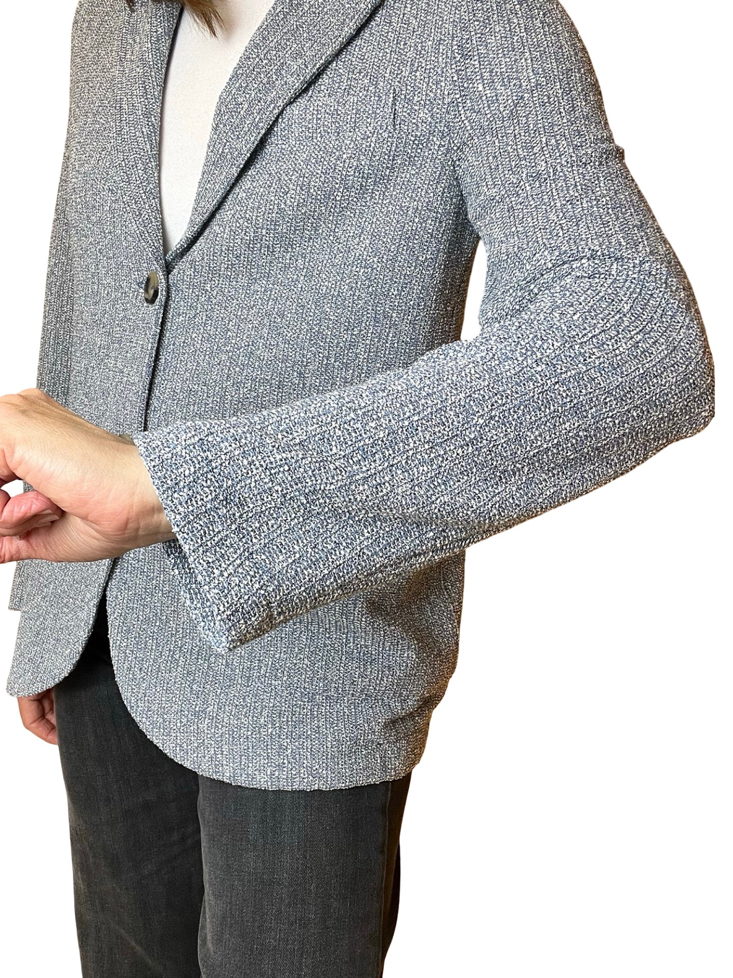 Blazer in denim bicolore Harris Wharf London Frise