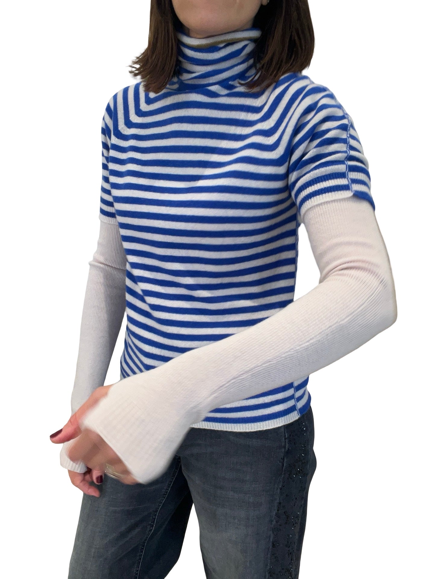 Striped Floor Jersey with Cisme Neck