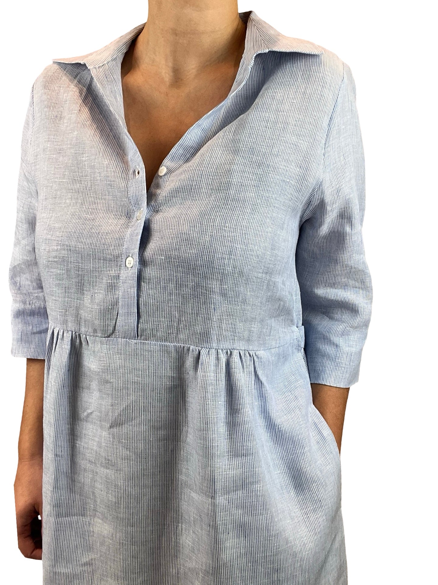 Vestido Whyci Milano Lino Rayas