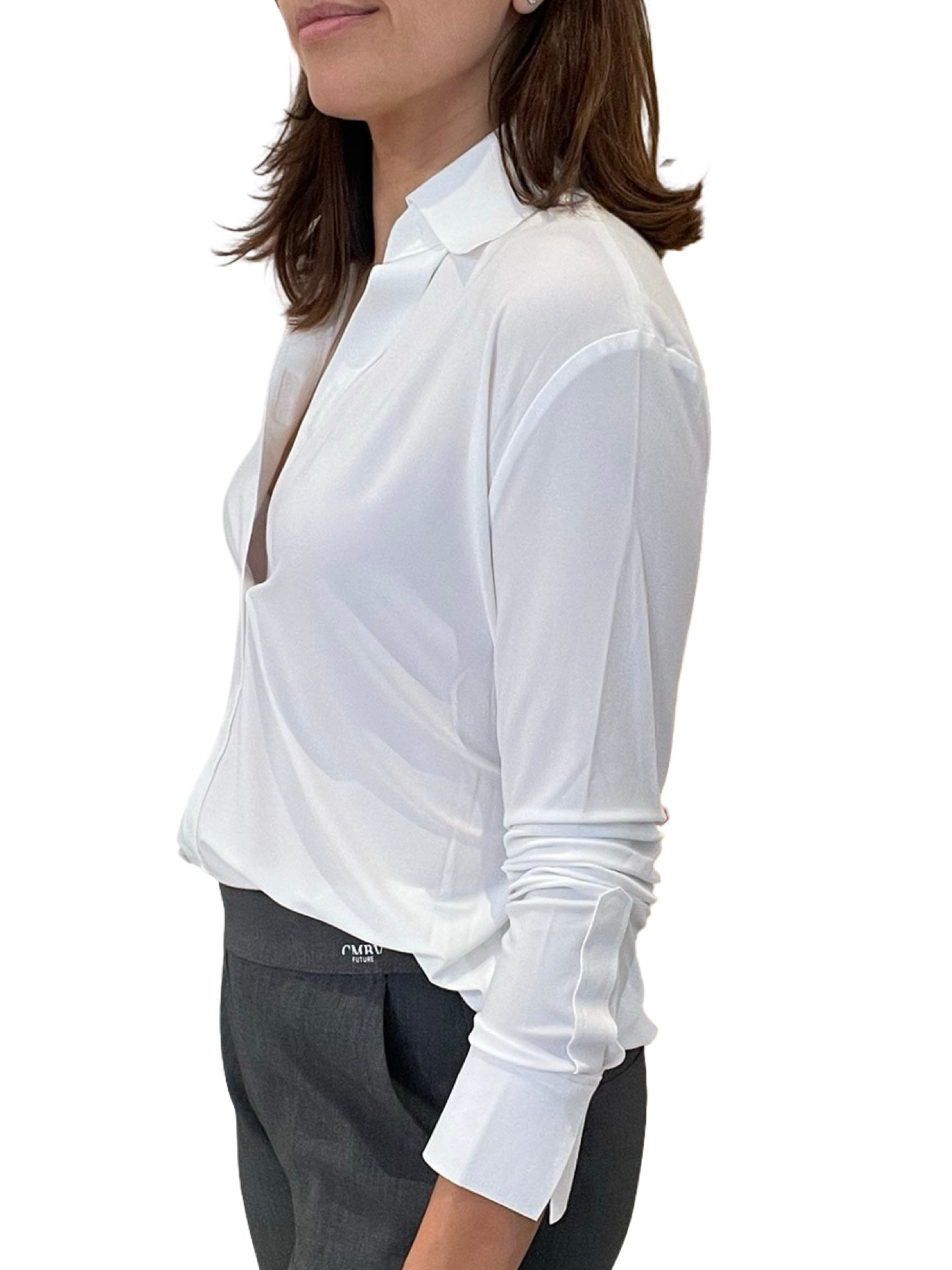 Camisa Norma Kamali Abertura Pico