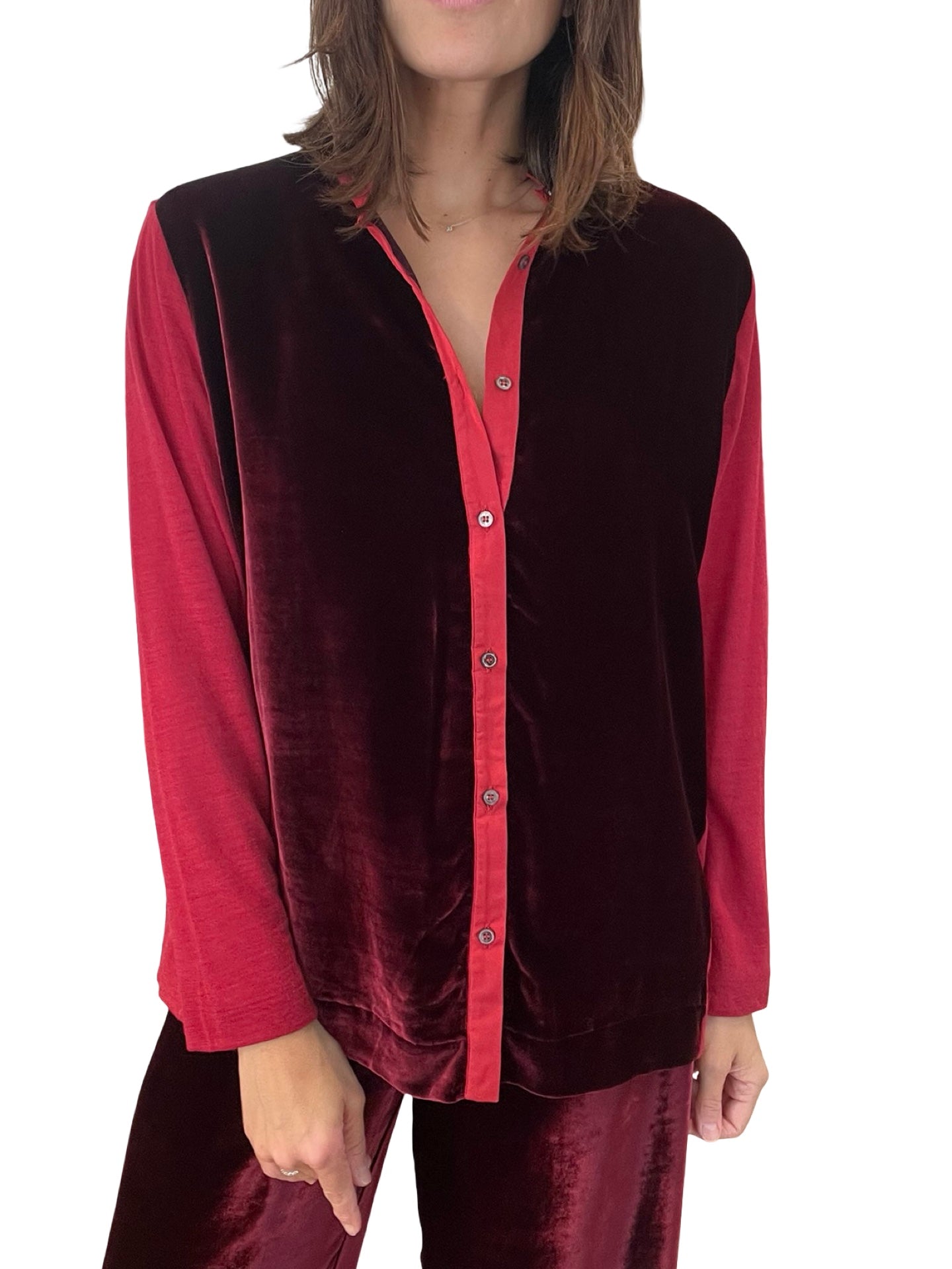 Chemise en tricot et velours Whyci