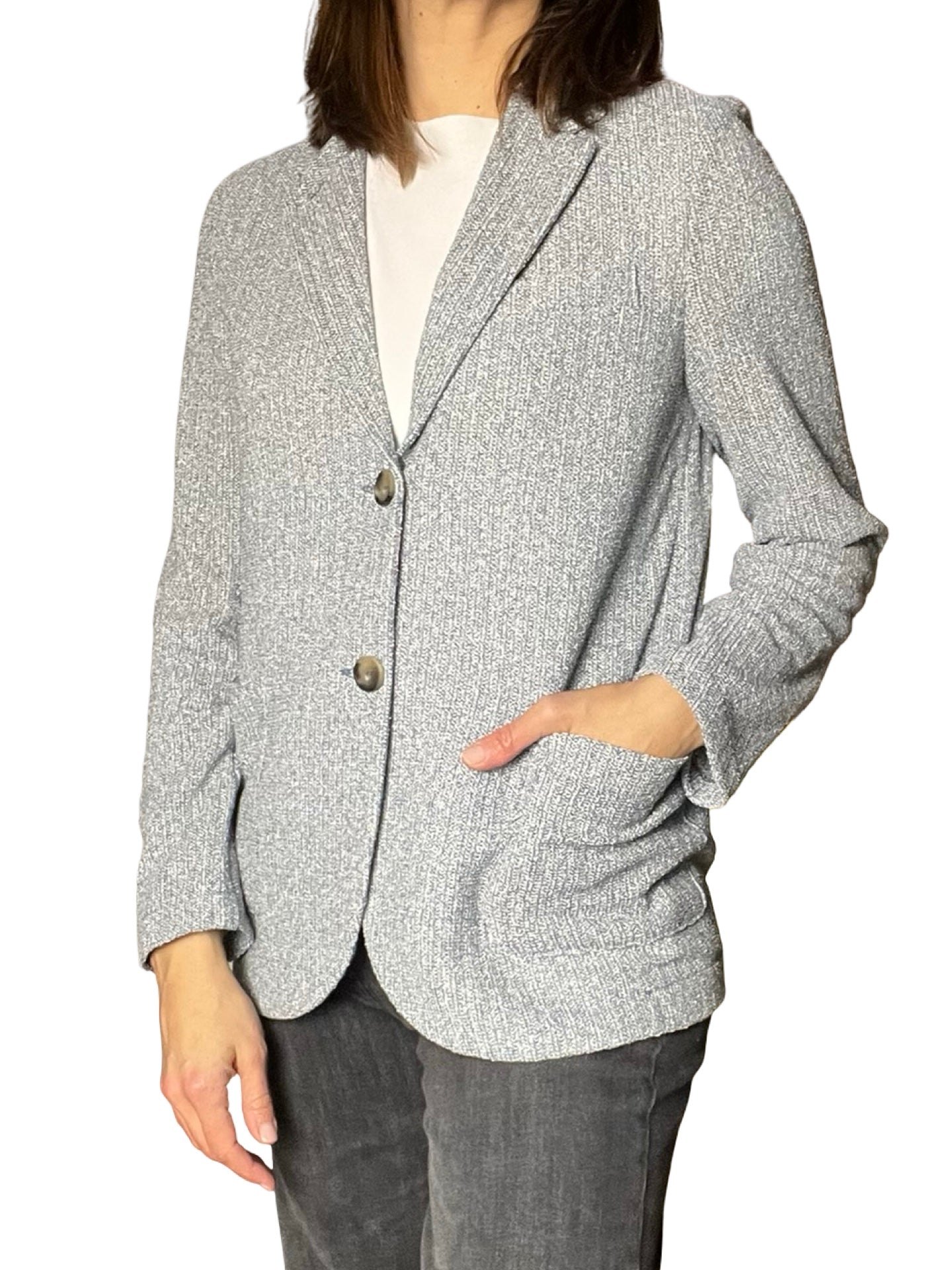 Blazer in denim bicolore Harris Wharf London Frise